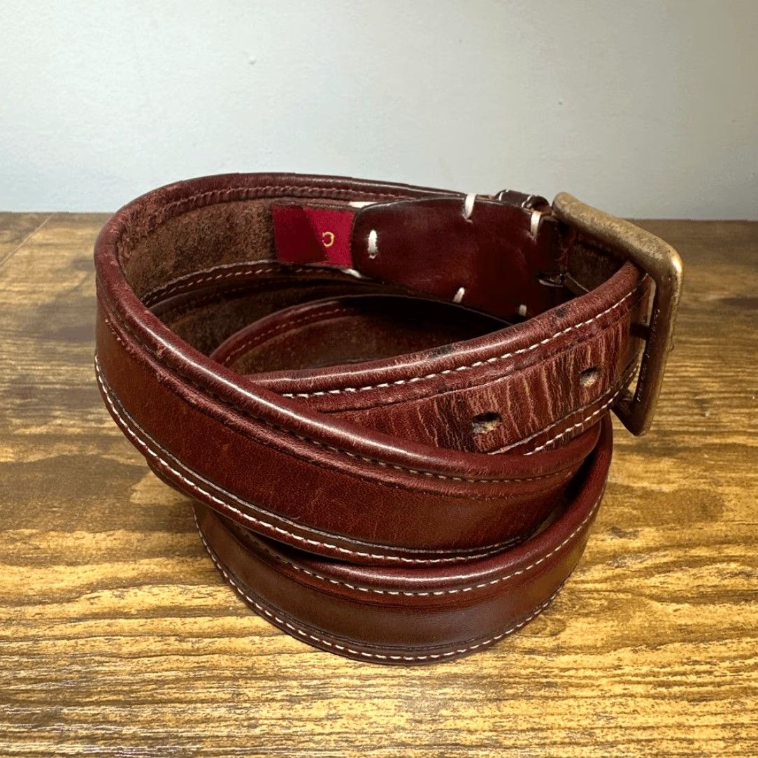 Cole Haan Cole Haan Belt Mens 38 Brown Brass Buckle Made in England A0694 Brown Belt Men 38 Brown 1” W 45” L Size 38 - 5 Thumbnail