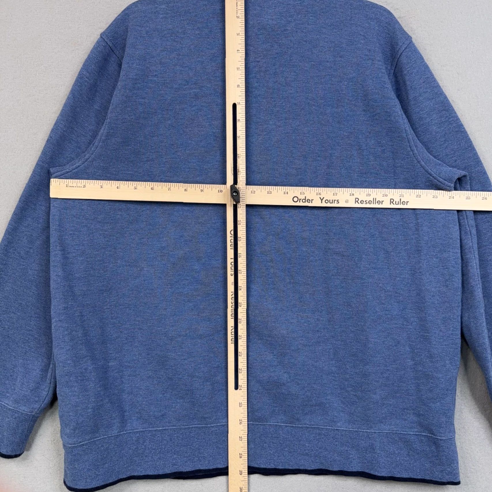 Brooks Brothers Brooks Brothers Sweatshirt Mens 2XL Blue 1/4 Zip Mock Neck Fleece Pullover Logo Size US XXL / EU 58 / 5 - 7 Thumbnail