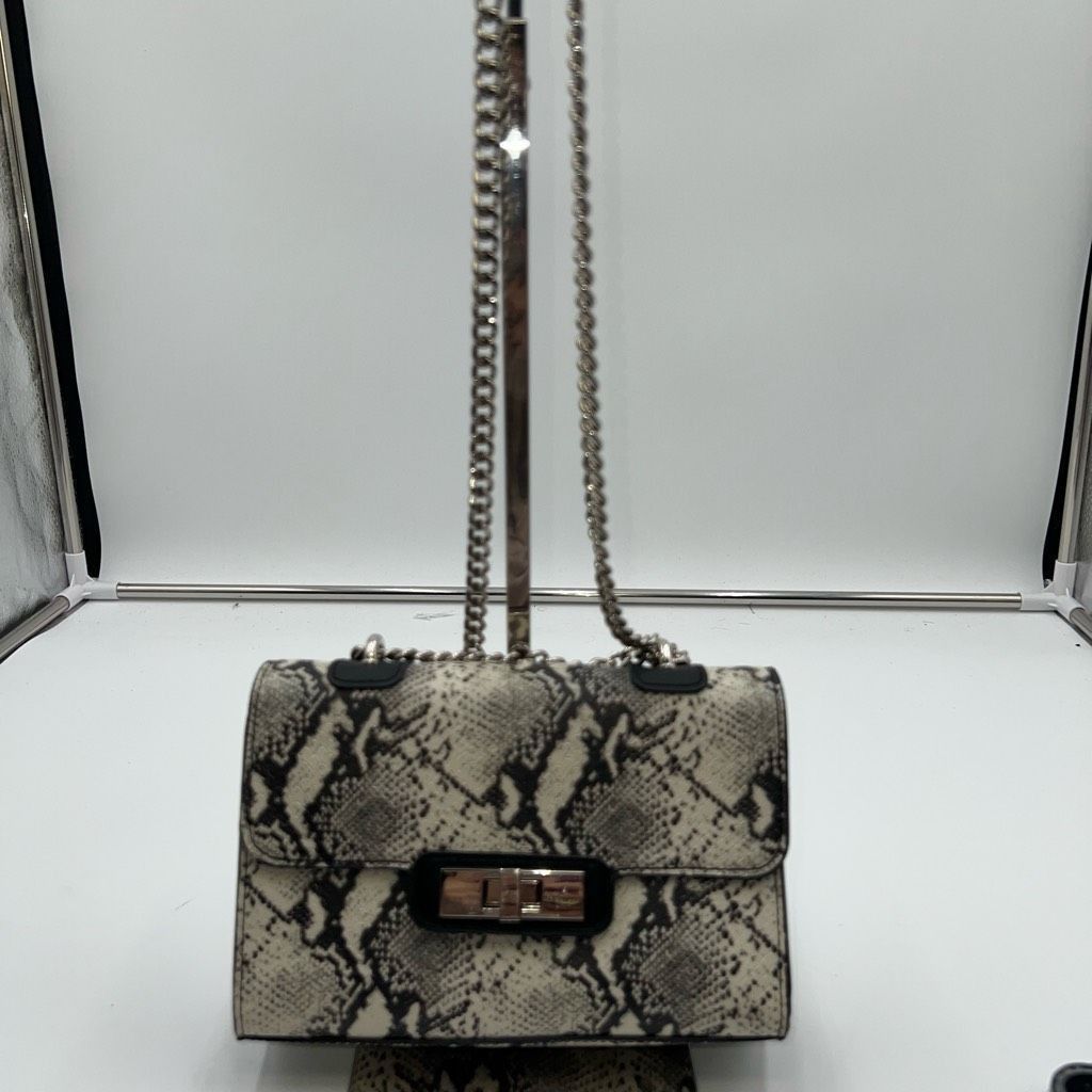 Steve Madden Steve Madden Faux Leather Snake Embossed Convertible Crossbody Chain Bag Size ONE SIZE - 6 Thumbnail