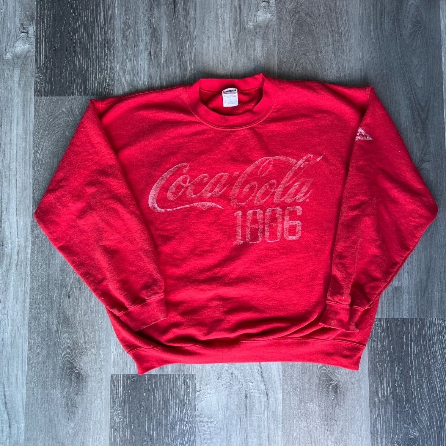 Gildan Vintage Red Gildan Heavy Blend Coca-Cola 1906 Sweatshirt Tro Size US L / EU 52-54 / 3 - 2 Thumbnail