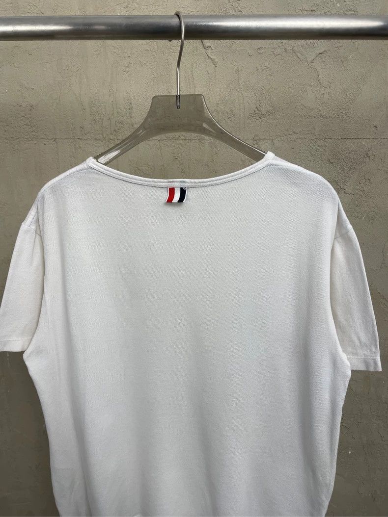 Thom Browne Thom browne White striped women's short-sleeved T-shirt 250 Size S / US 4 / IT 40 - 2 Thumbnail