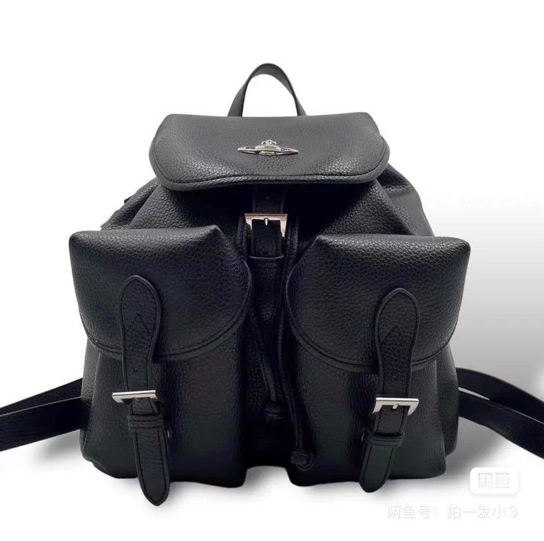 Vivienne Westwood Vivienne Westwood size os Black Silver Saturn Leather Backp Size ONE SIZE - 3 Thumbnail