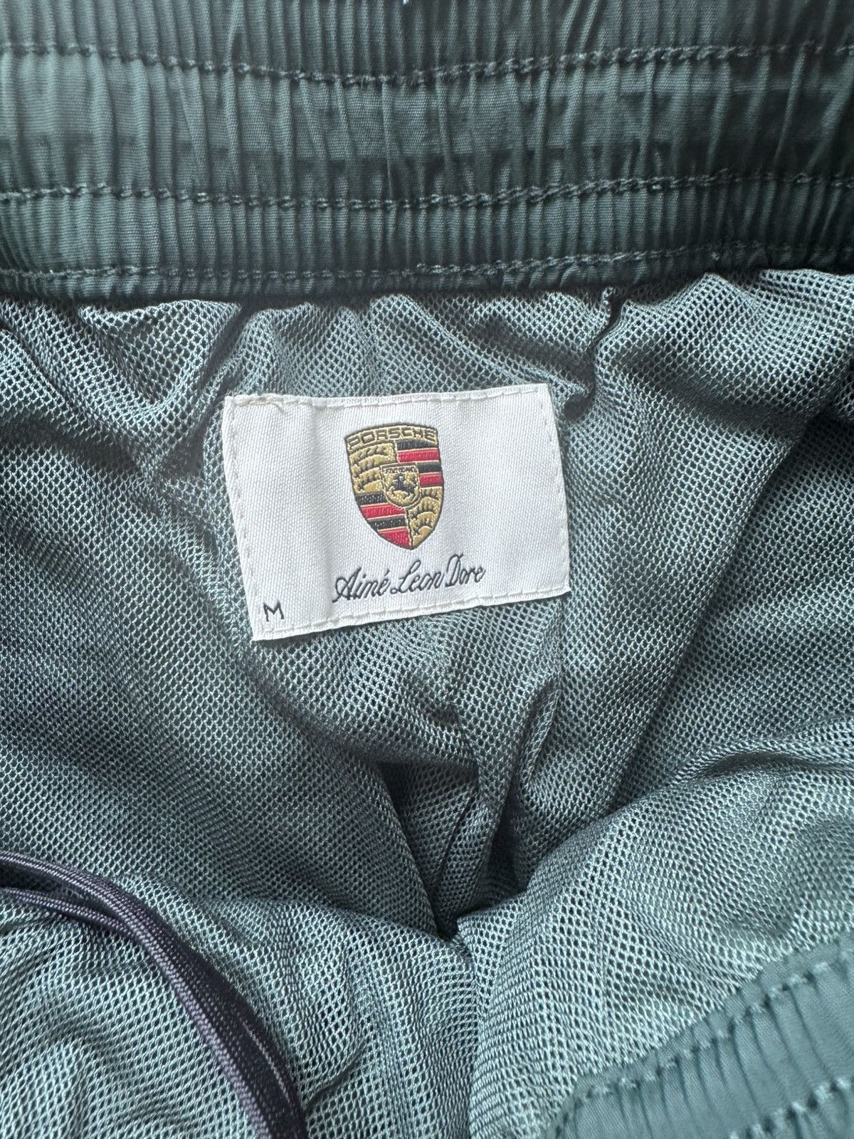 Aime Leon Dore × Porsche Design FW24 AIME LEON DORE PORSCHE NYLON TRACK PANTS RACING GREEN M Size US 32 / EU 48 - 3 Thumbnail