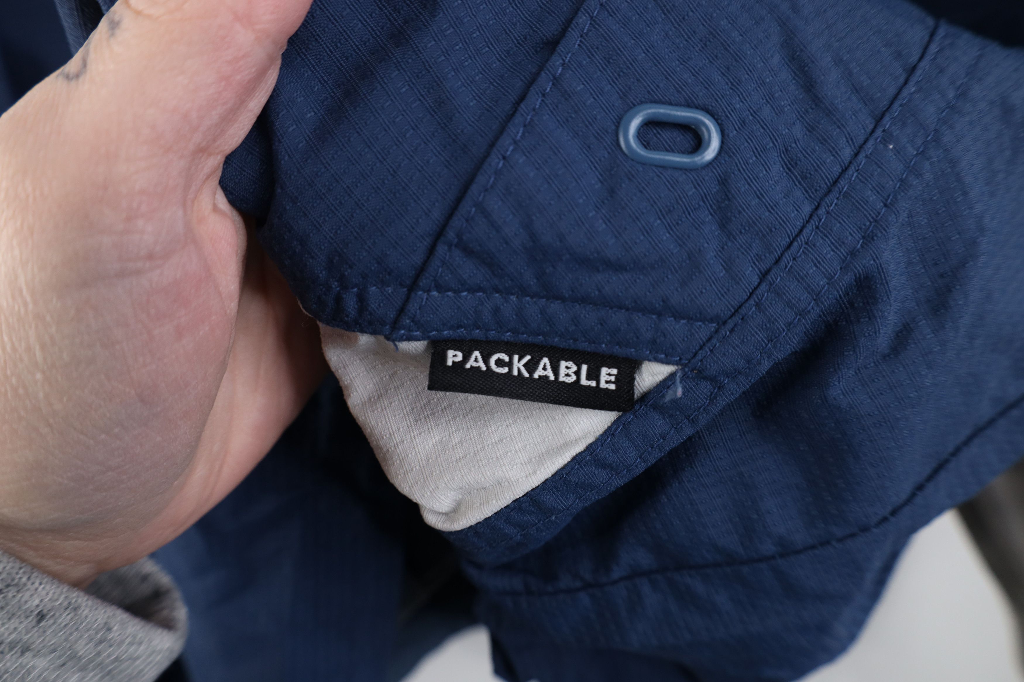 Columbia Vintage 90s Columbia Packable Hooded Anorak Jacket Blue Size US M / EU 48-50 / 2 - 8 Thumbnail