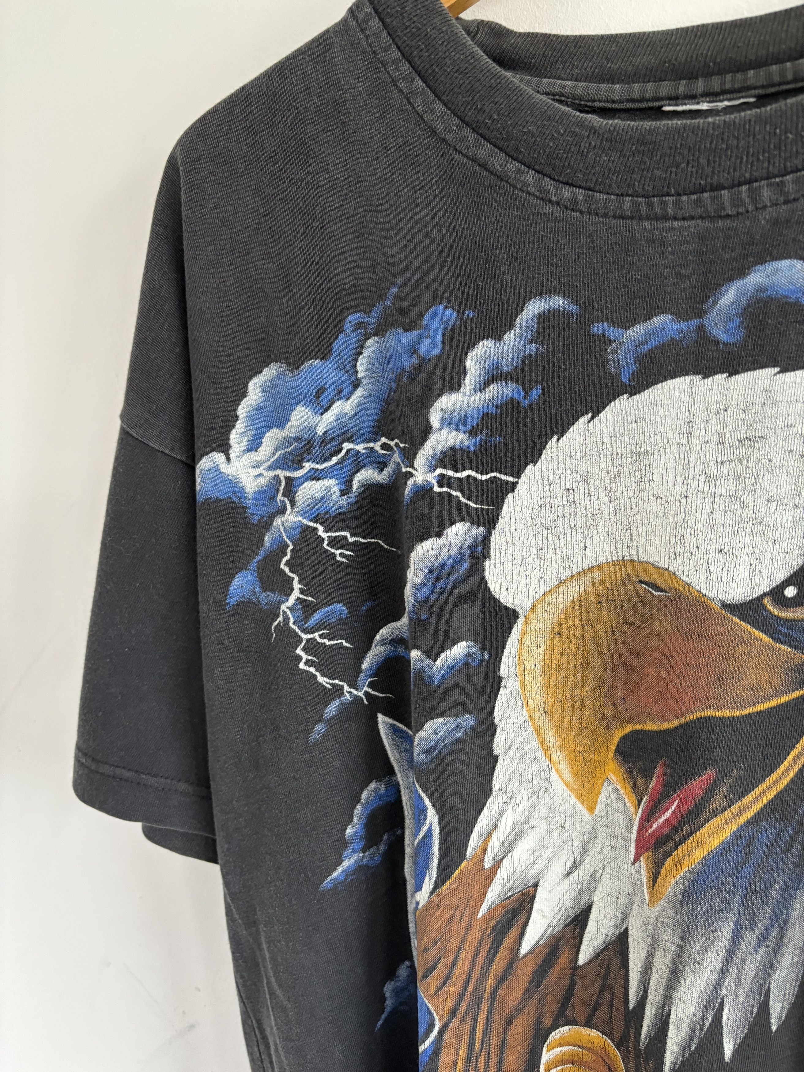 Other Vintage Eagle American Flag Thunder Faded Tee Size US L / EU 52-54 / 3 - 4 Thumbnail