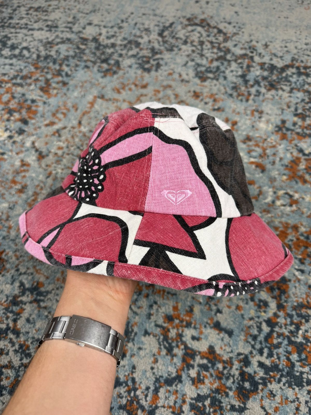 Quiksilver × Vintage Vintage y2k Quiksilver floral print bucket hat Size ONE SIZE - 1 Thumbnail