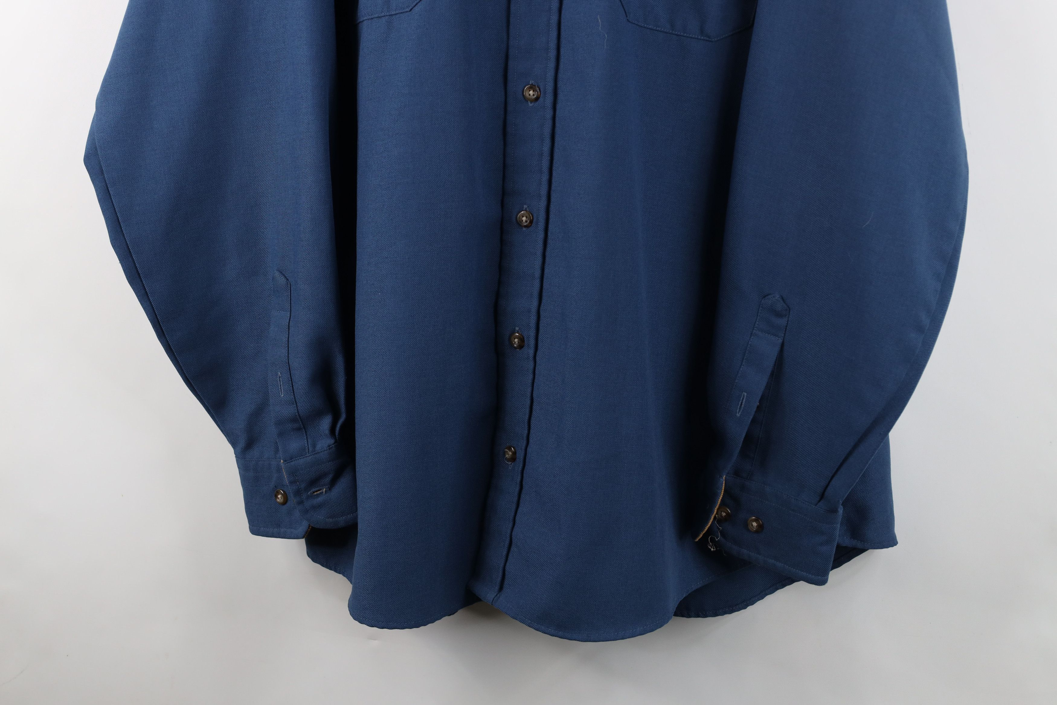 Cabelas Vintage 90s Cabelas Heavyweight Collared Button Shirt Blue Size US XL / EU 56 / 4 - 3 Thumbnail