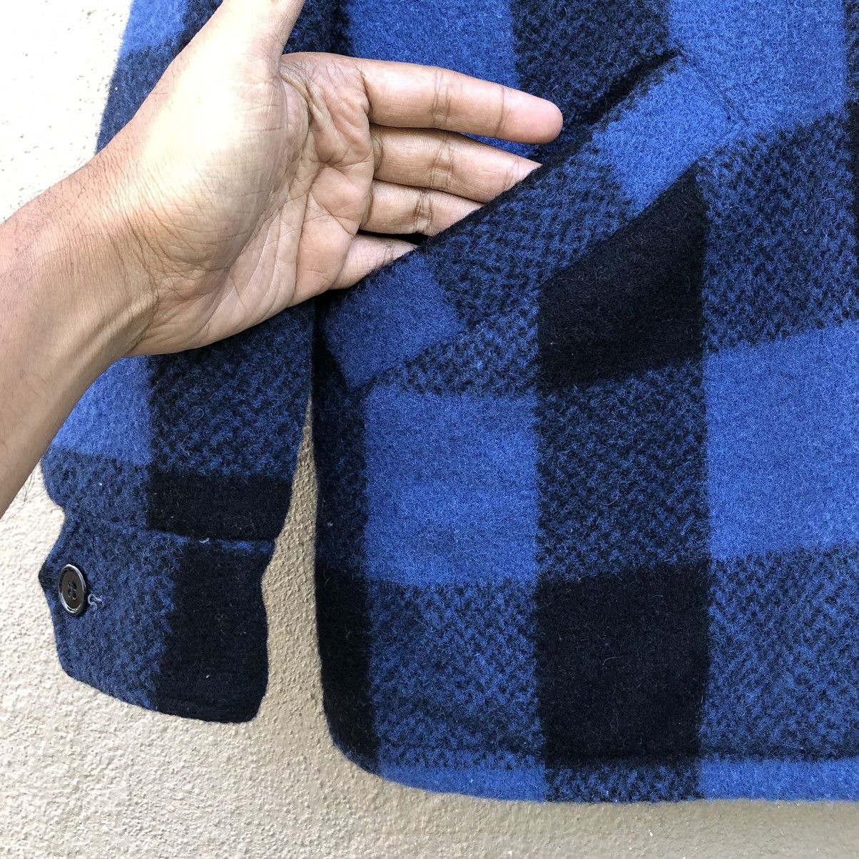 Flannel Vintage Only Wear Famous Brand B.B.H Plain Wool Jacket Size US L / EU 52-54 / 3 - 8 Thumbnail