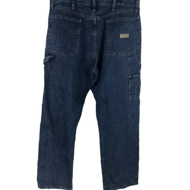 Wrangler Wrangler Jeans Mens 36x32 Blue Straight Denim Carpenter Size US 36 / EU 52 - 2 Thumbnail