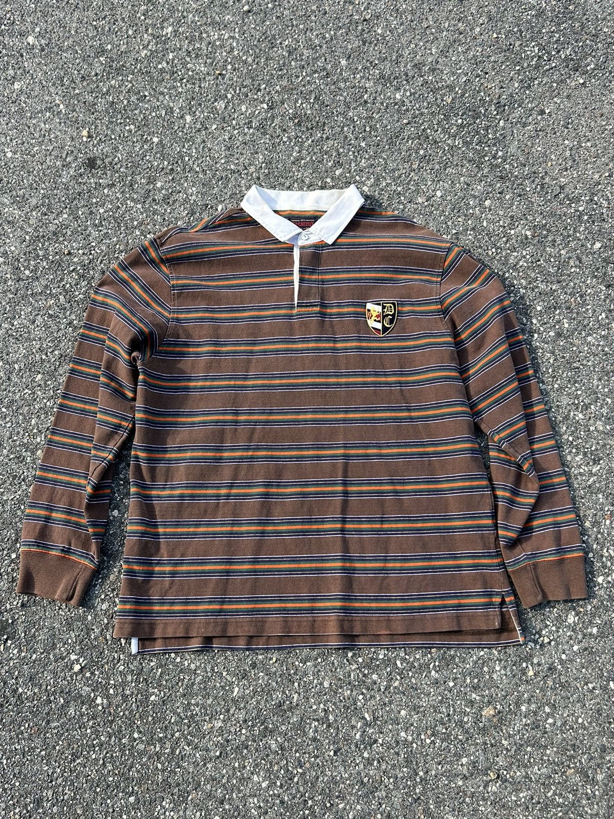 Cremieux Cremieux Giant 7 Patch Long Sleeve Polo Shirt Size US XL / EU 56 / 4 - 2 Thumbnail