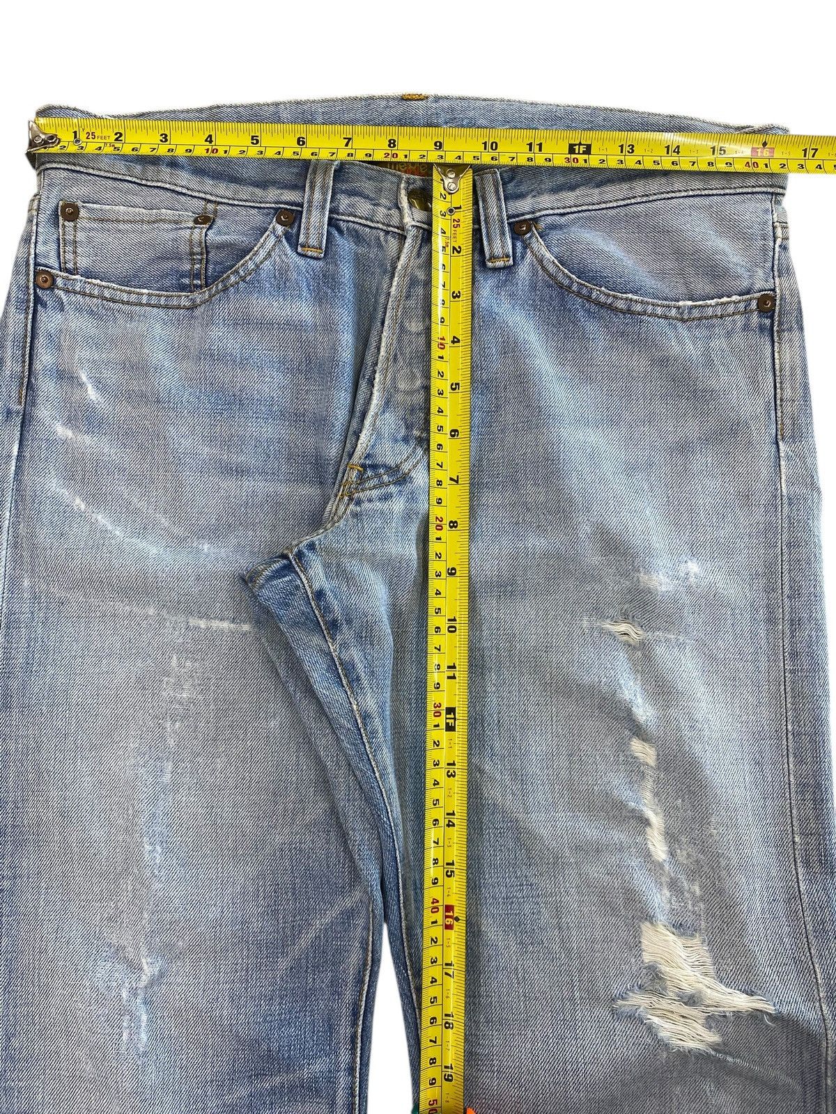Japanese Brand Japanese Brand Light Wash Style Ripped Straight Leg Jeans Size US 33 - 6 Thumbnail