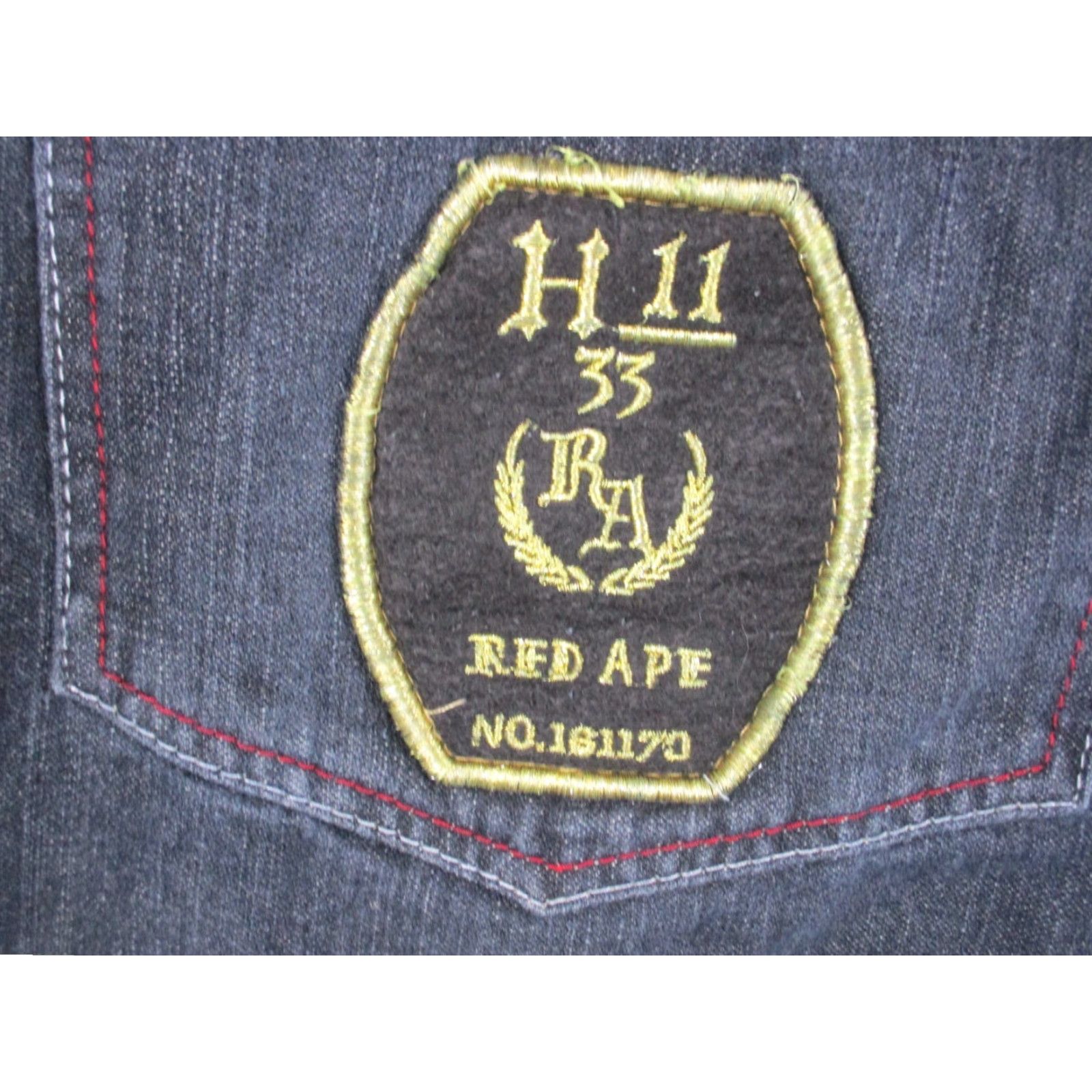 Vintage VINTAGE Red Ape Baggy Jeans 36 Dark Grey Embroidered 90s Grunge Hip Hop RARE Mens Jeans Size US 36 / EU 52 - 7 Thumbnail