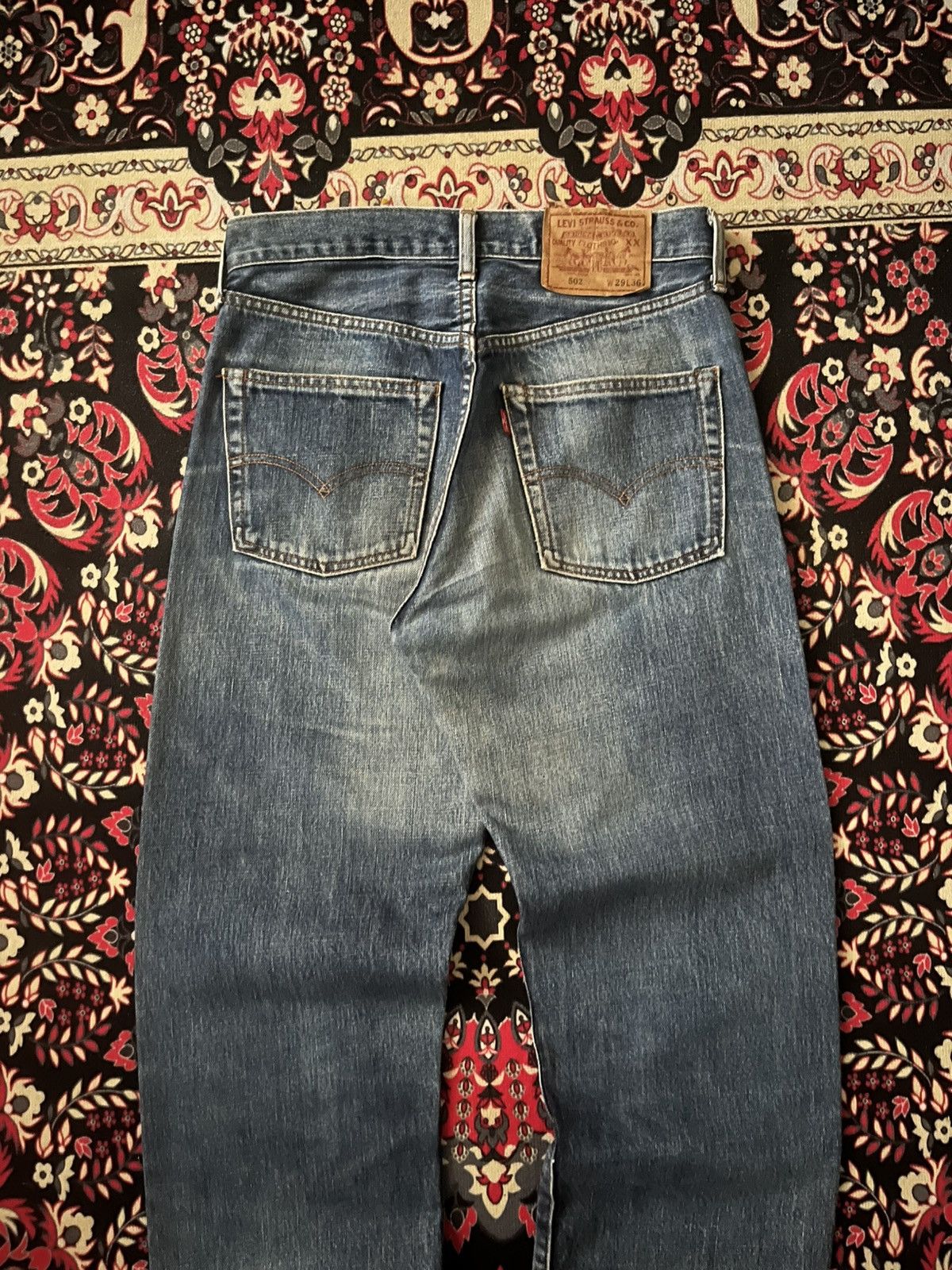 Levi's × Vintage ⚡️Vintage⚡️Levi’s 502XX Big E Talon Zip Redline Selvedge Jeans Size US 29 - 8 Thumbnail
