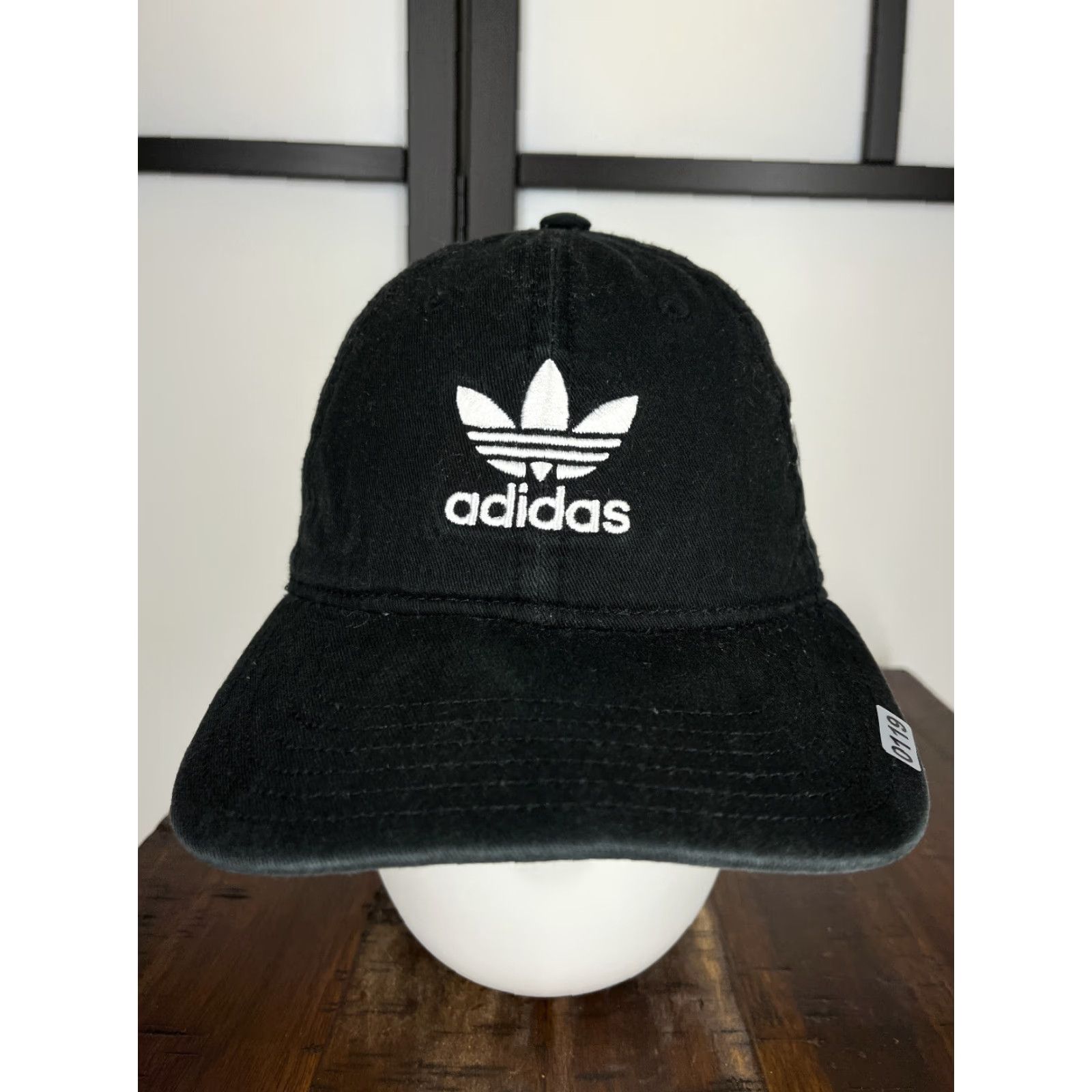 Adidas Adidas Hat Cap Strap Back Adult One Size Black Rome 3 Stripes 100% Cotton Golf Cap Logo Baseball Mens Hat Size ONE SIZE - 2 Thumbnail