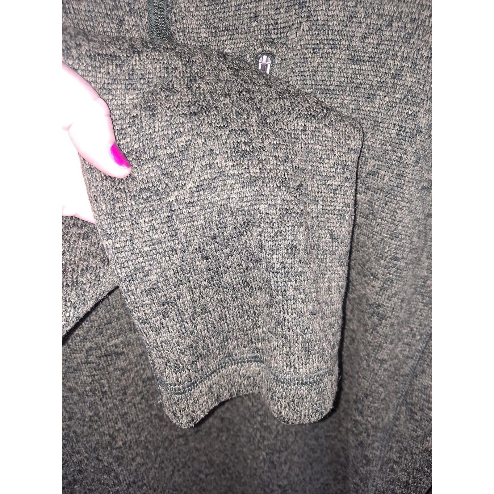 Other Wool Rich Marled Green 1/4 Zip With Zip Front Pocket Sweatsh Size US XL / EU 56 / 4 - 4 Thumbnail