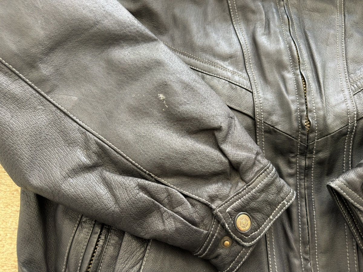 Vintage 90s Ash Creek Vintage Leather Jacket Black Size US L / EU 52-54 / 3 - 2 Thumbnail