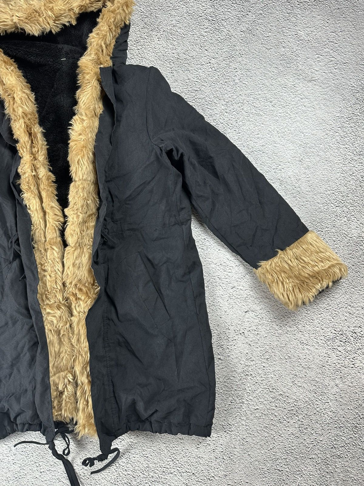 If Six Was Nine Fur Fuzzy Faux Jacket LGB Gothic Hype Coat Opium Parka Size M / US 6-8 / IT 42-44 - 5 Thumbnail
