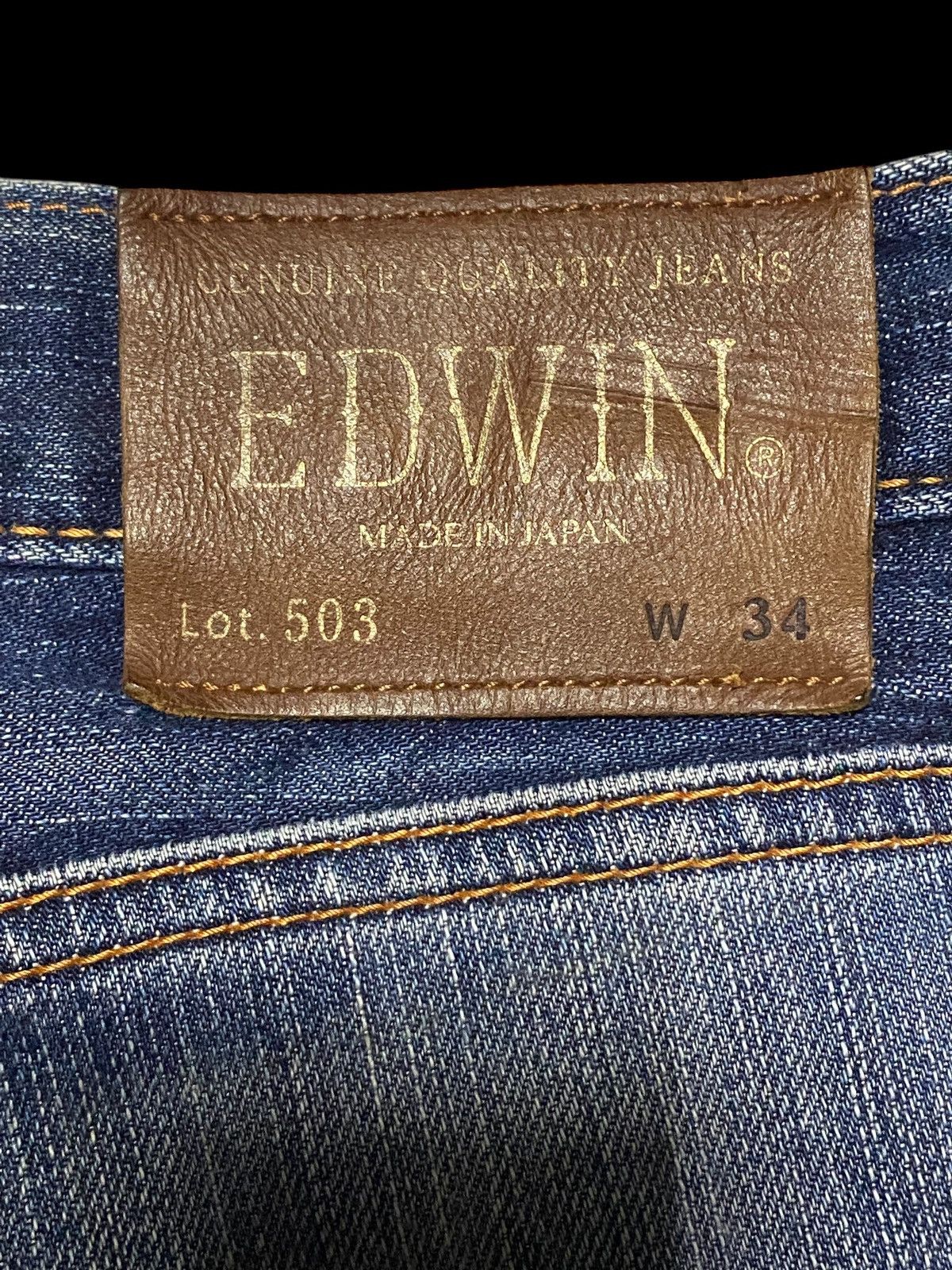 Edwin Vintage Japan Edwin Blue Wash Distressed Slim Jeans Size US 36 / EU 52 - 14 Thumbnail