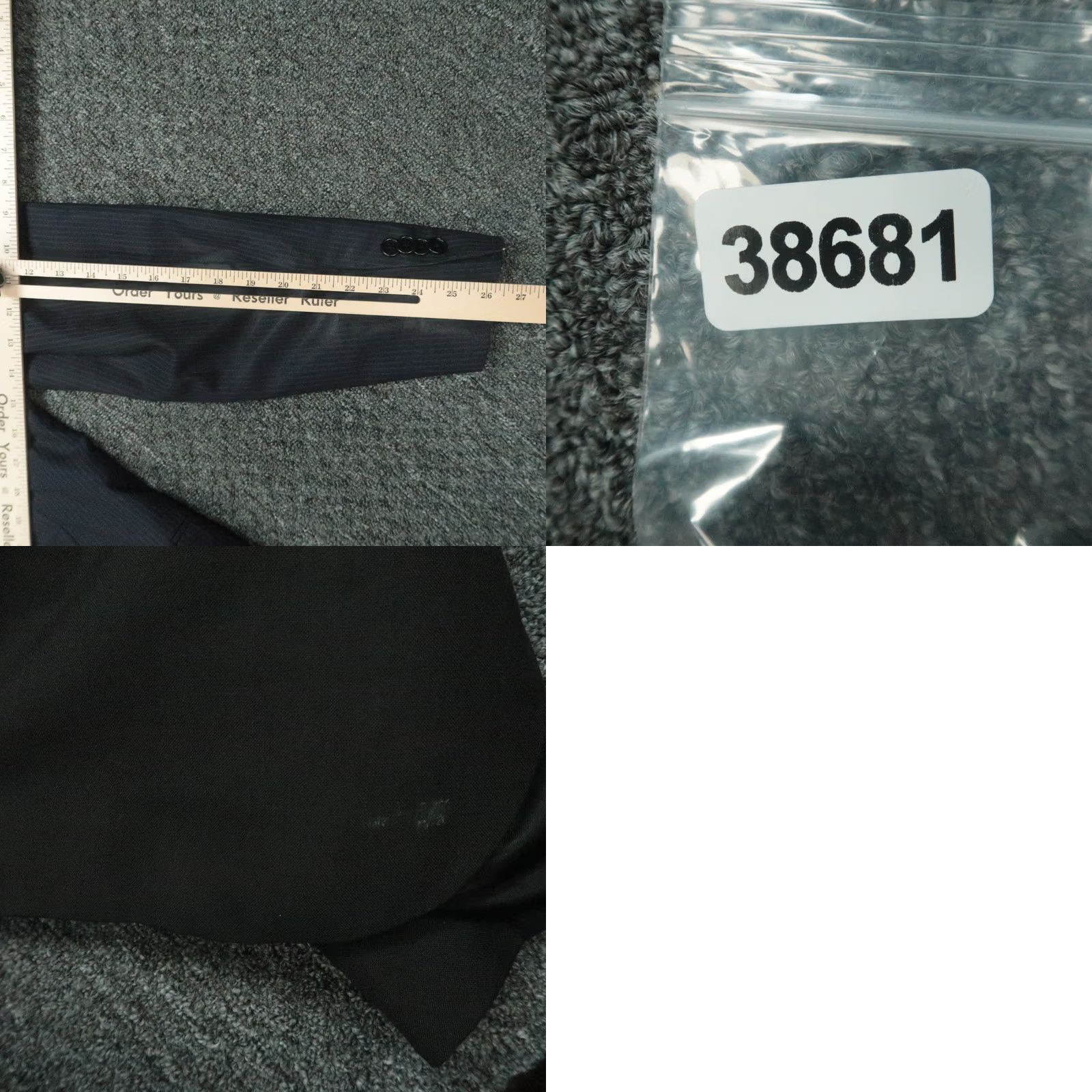 John Varvatos John Varvatos Blazer Mens 42L Blue Pinstripe Wool Lined Sport Coat Jacket Size 42R - 9 Thumbnail