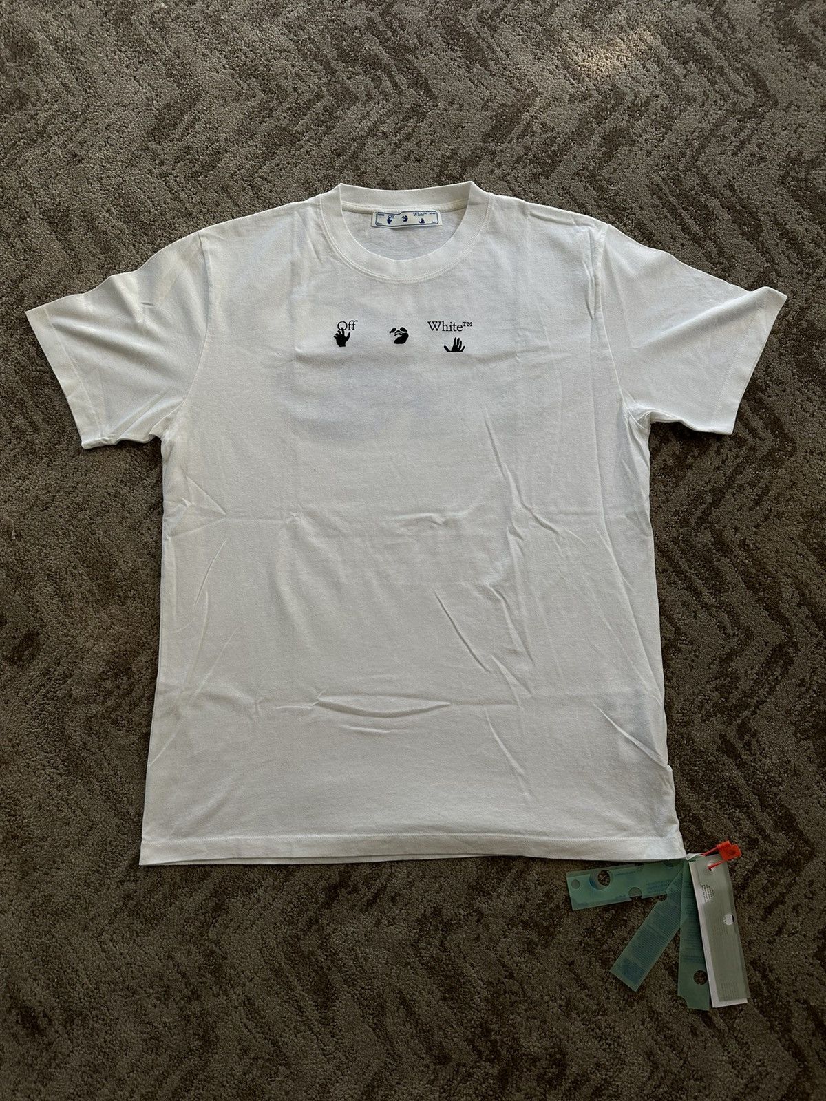 Pre-owned Off-white Peace Worldwide Tee In White