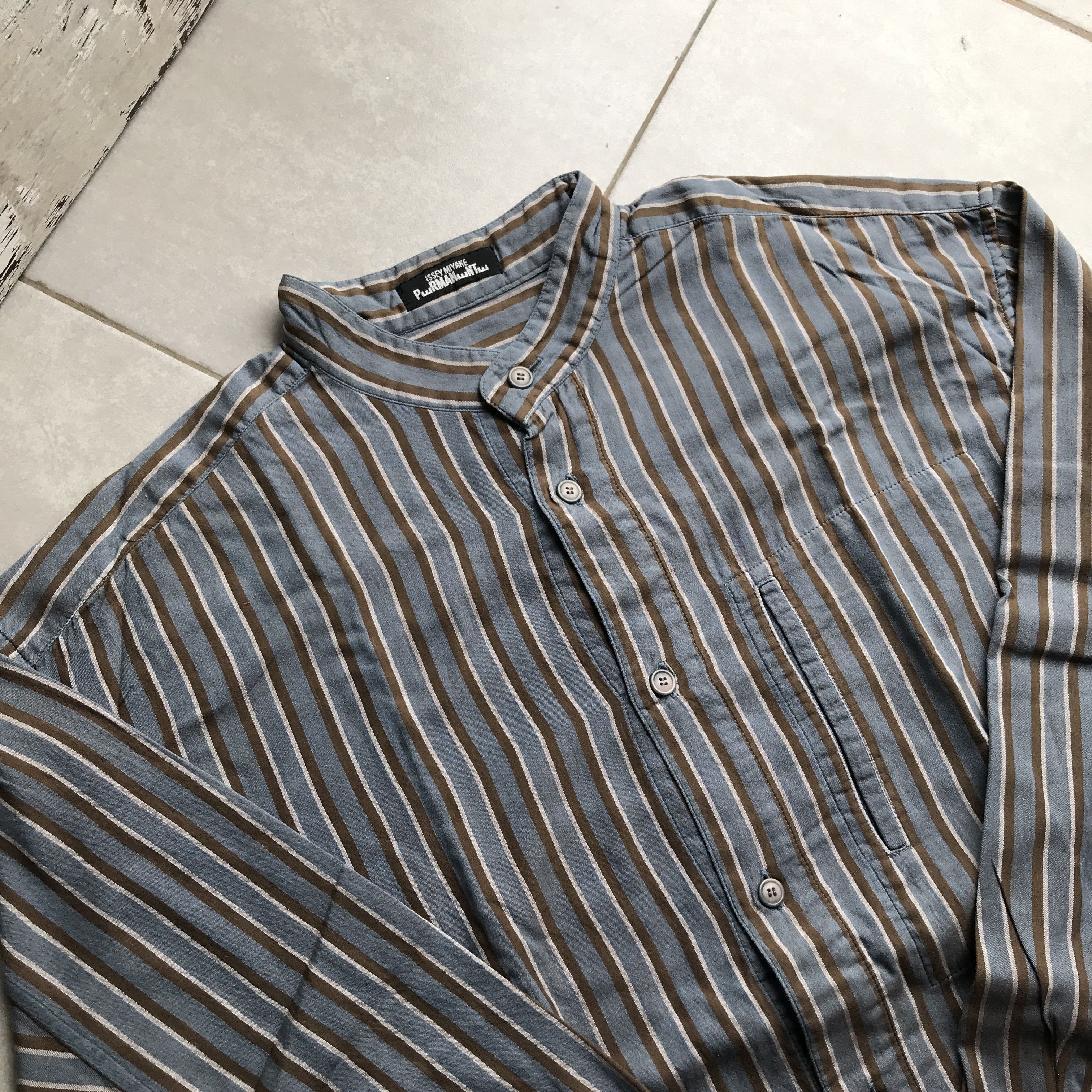 Issey Miyake Vintage 80s Issey Miyake Pemarnente shanghai neck shirt Size US M / EU 48-50 / 2 - 2 Thumbnail