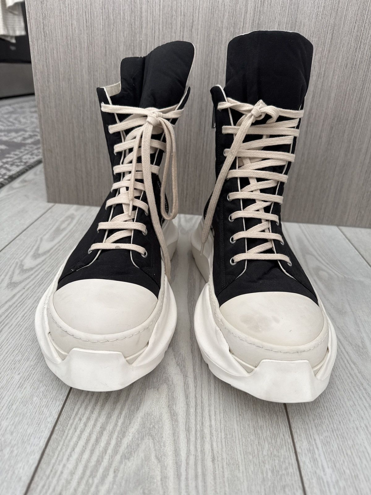 Rick Owens Drkshdw Rick Owens Abstract High Top Size US 12 / EU 45 - 1 Thumbnail