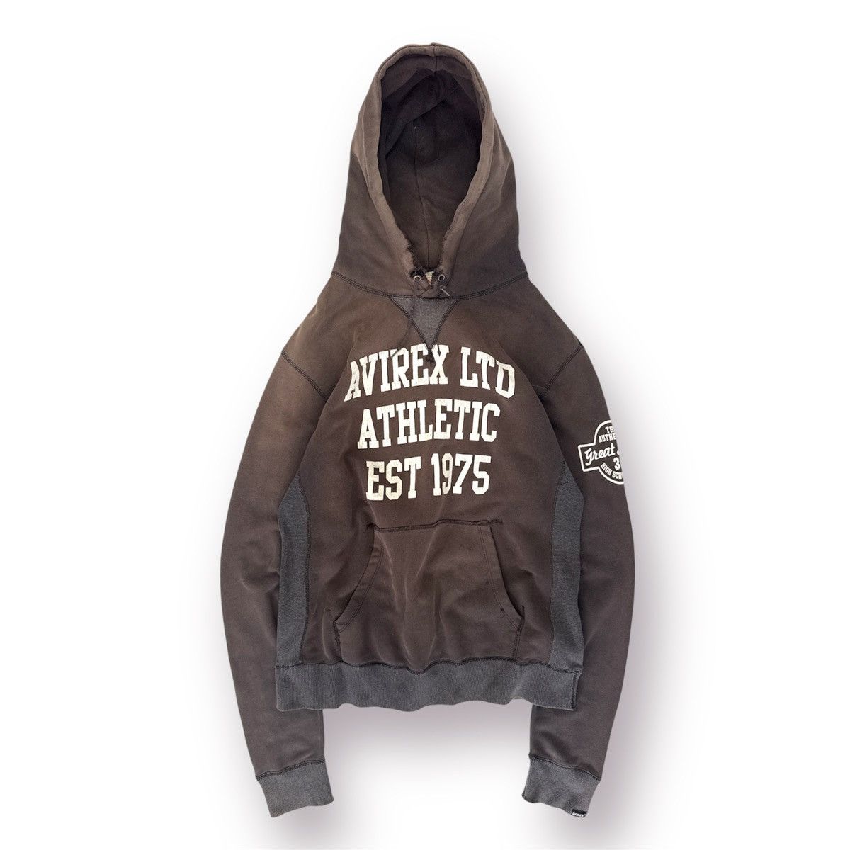Avirex 🔥 Avirex LTD Athletic Discolored Crazy Distressed Hoodie -L Size US L / EU 52-54 / 3 - 1 Thumbnail