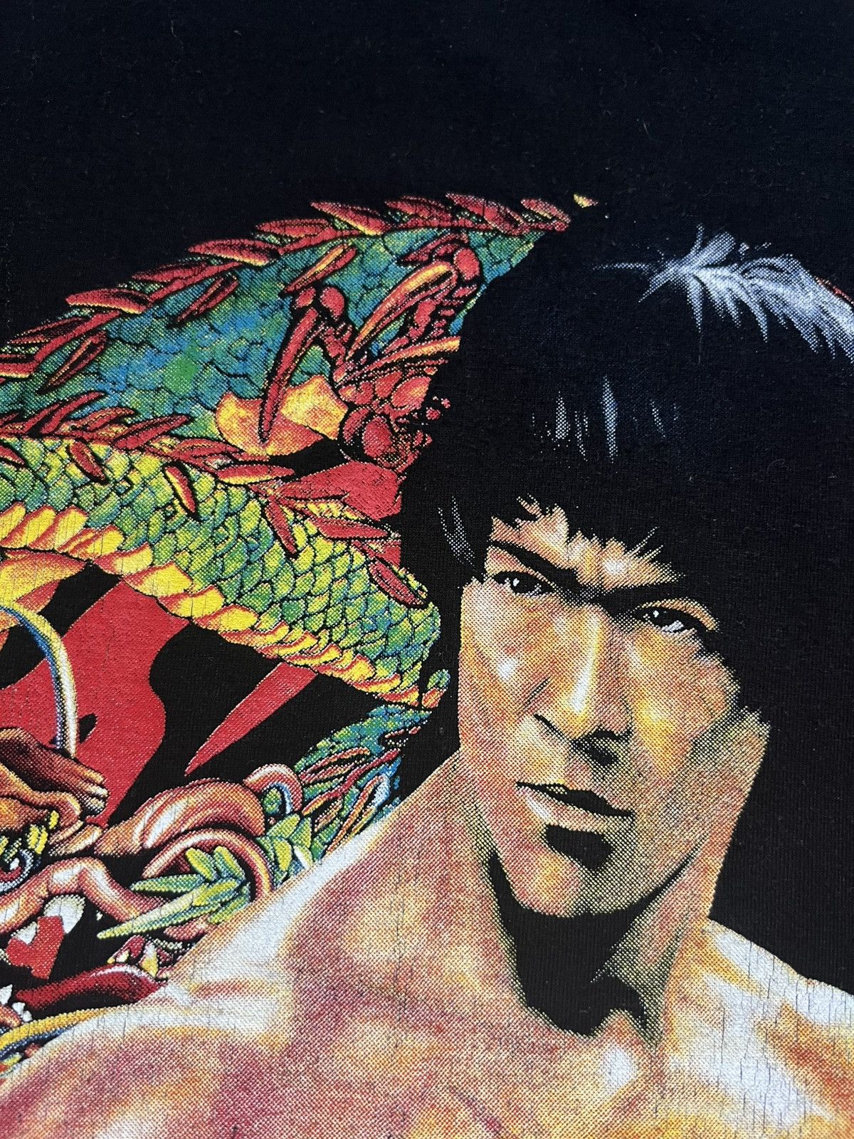 Vintage Vintage Bruce Lee Dragon Japanese T-shirt Y2K 90s Size US XL / EU 56 / 4 - 12 Thumbnail