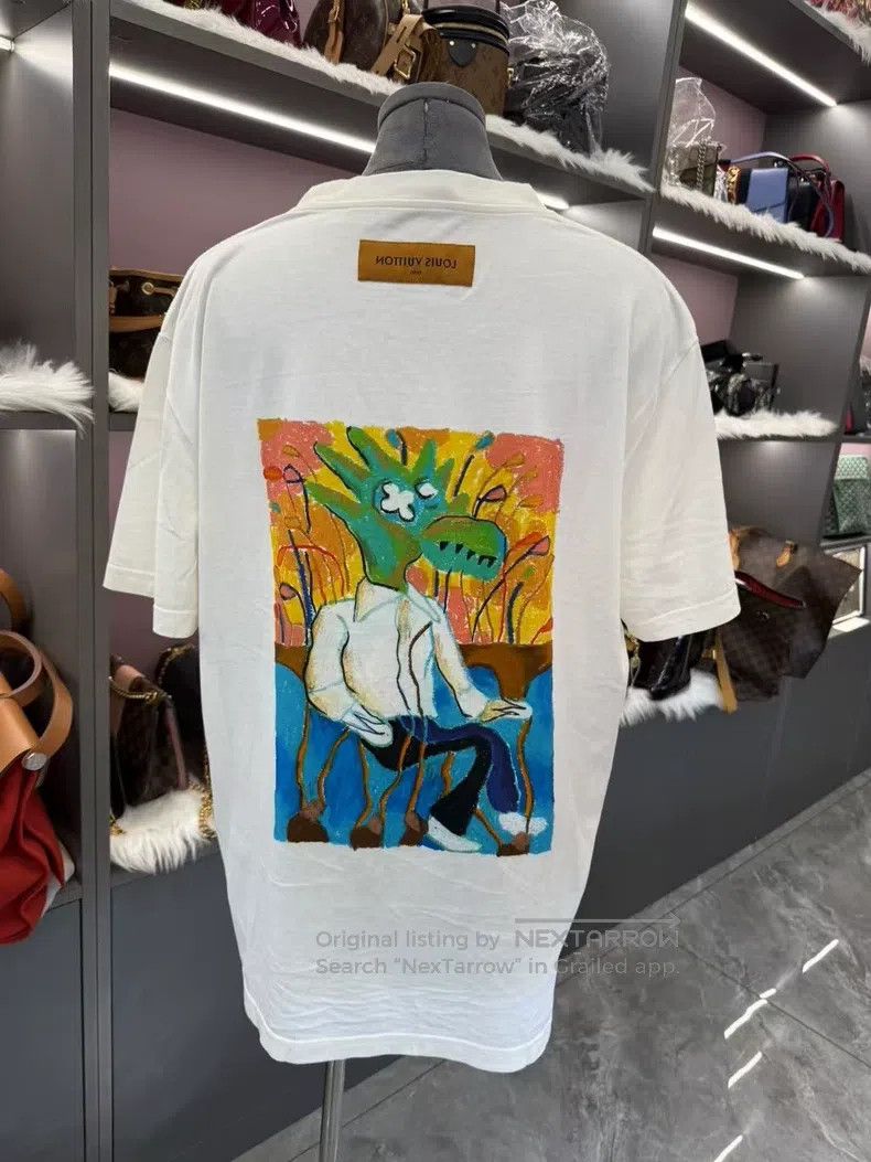 Louis Vuitton Louis Vuitton Cartoon Color Graffiti Printed Half Sleeve T Size US XL / EU 56 / 4 - 4 Thumbnail