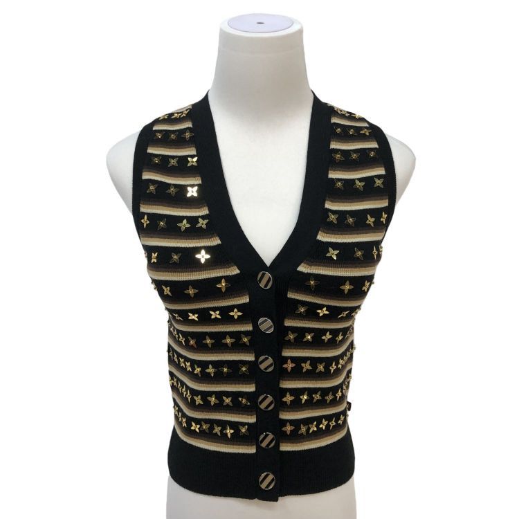 Louis Vuitton Louis Vuitton Embellished Knit Vest Size XS Size XS / US 0-2 / IT 36-38 - 1 Thumbnail