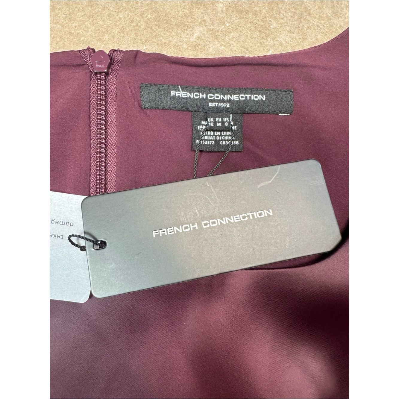 French Connection New $158 French Connection Structured Long Sleeve Satin Bur Size M / US 6-8 / IT 42-44 - 6 Thumbnail