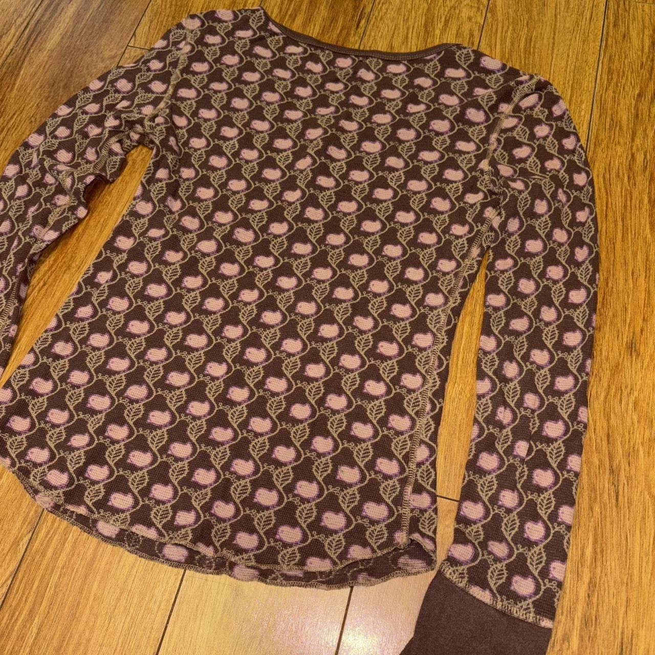 Other Brown and pink y2K henley top Size S / US 4 / IT 40 - 5 Thumbnail