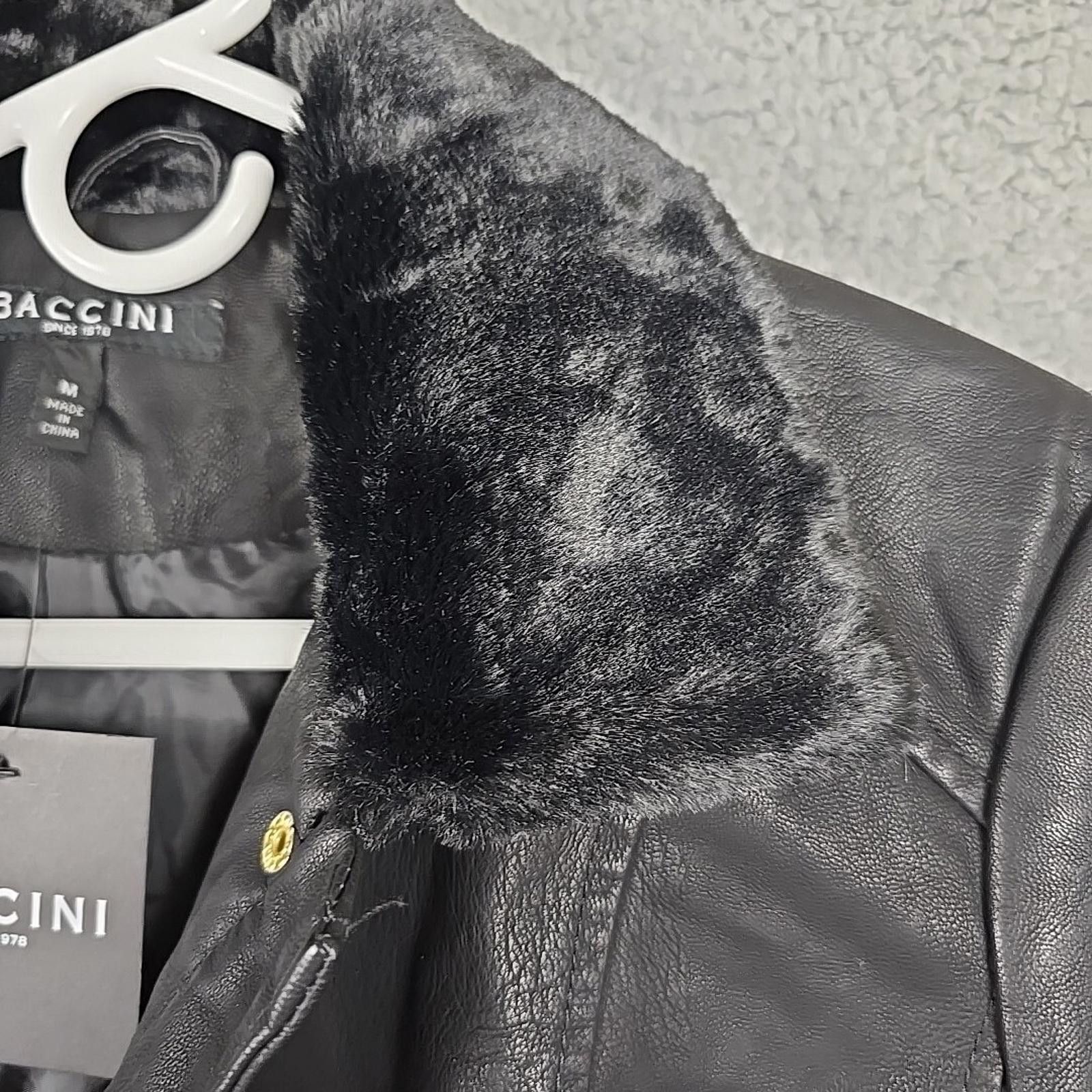 Other BACCINI Women's Faux Leather Black Size Medium Jacket Size M / US 6-8 / IT 42-44 - 7 Thumbnail