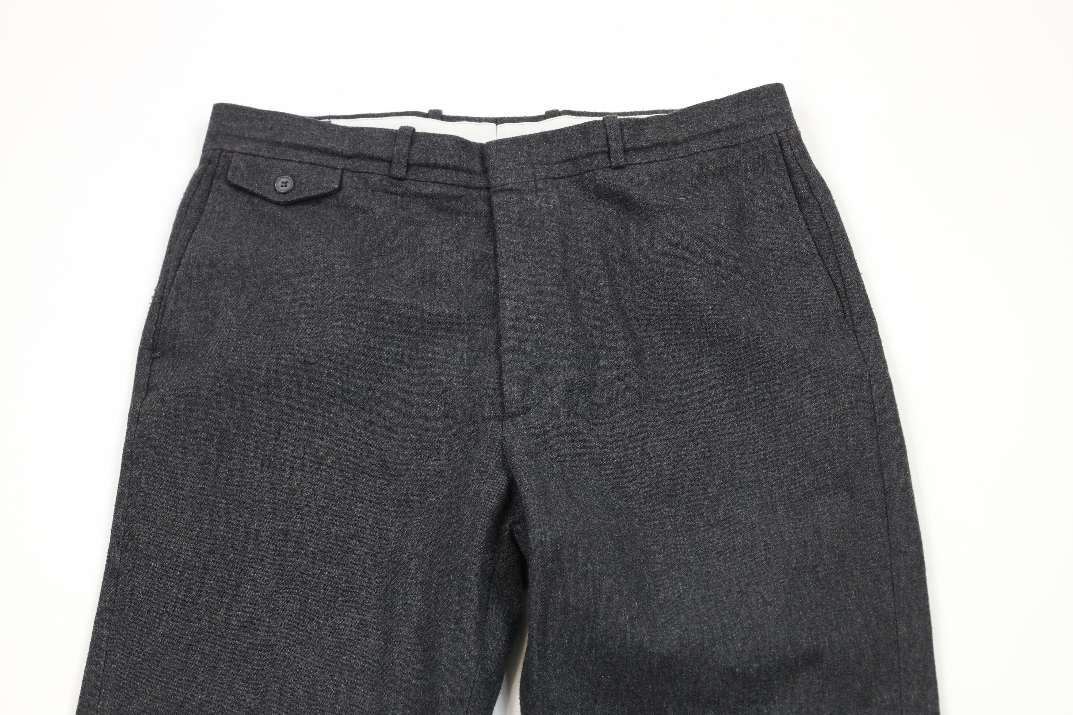 Vintage Vintage 70s Streetwear Flared Wide Leg Chino Pants Dark Gray Size US 34 / EU 50 - 2 Thumbnail