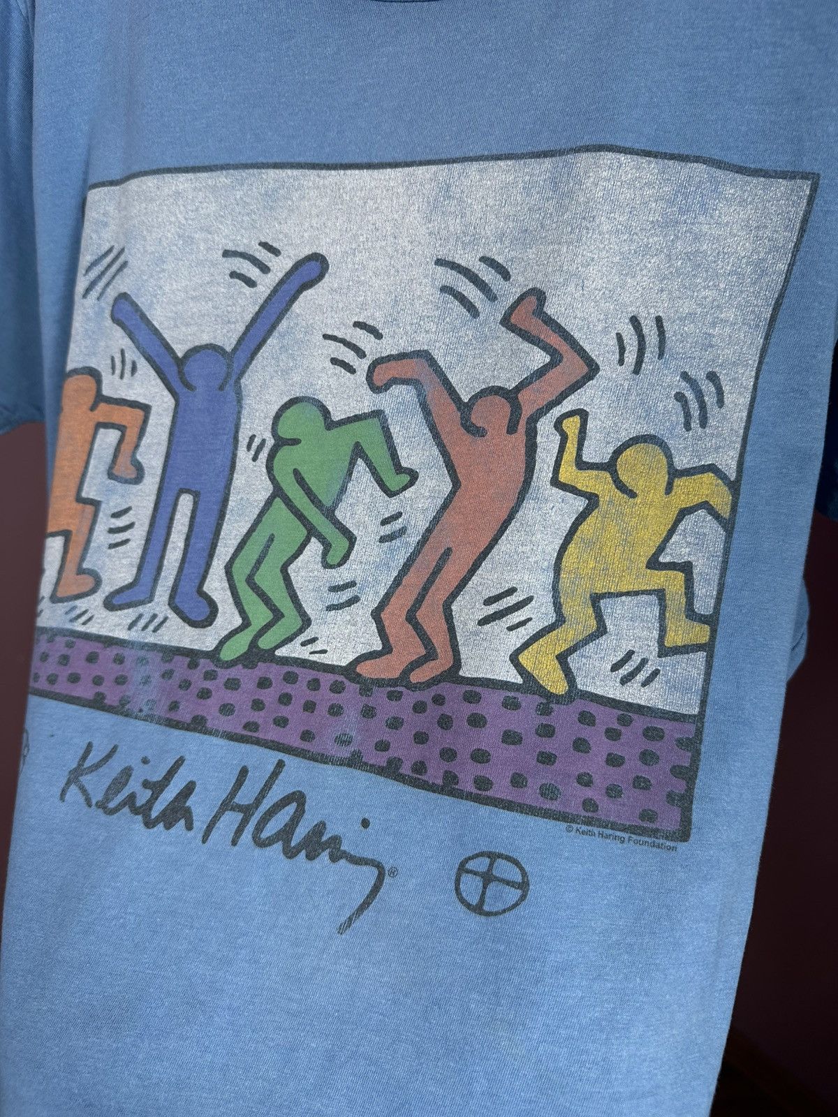 Junk Food Vintage Junk Food Keith Haring Dance Art T-Shirt Blue Logo Size US S / EU 44-46 / 1 - 10 Thumbnail