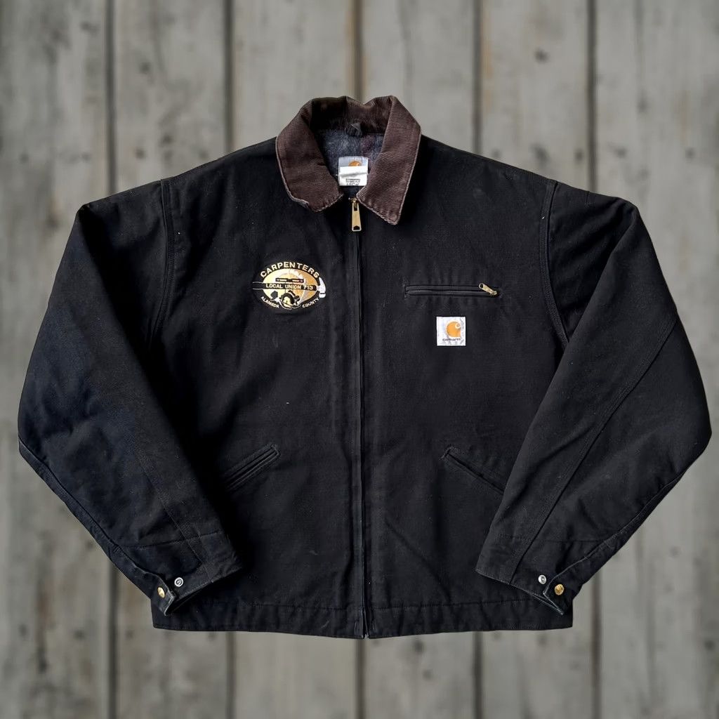 Carhartt Detroit Jacket ブラック 裏キルティング 90s Carhartt × Vintage Vintage Carhartt Detroit jacket Black 90s