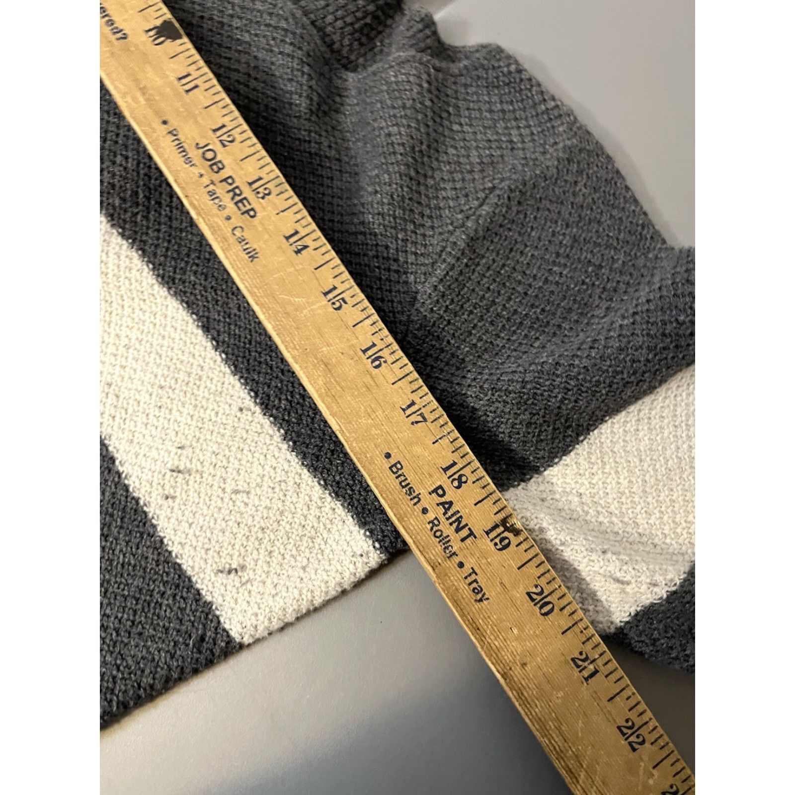 Gap Gap Sweater Women Gray White Striped T-Shirt Long Sleeve Round Neck Size L Classic Basic Oversized Size L / US 10 / IT 46 - 5 Thumbnail