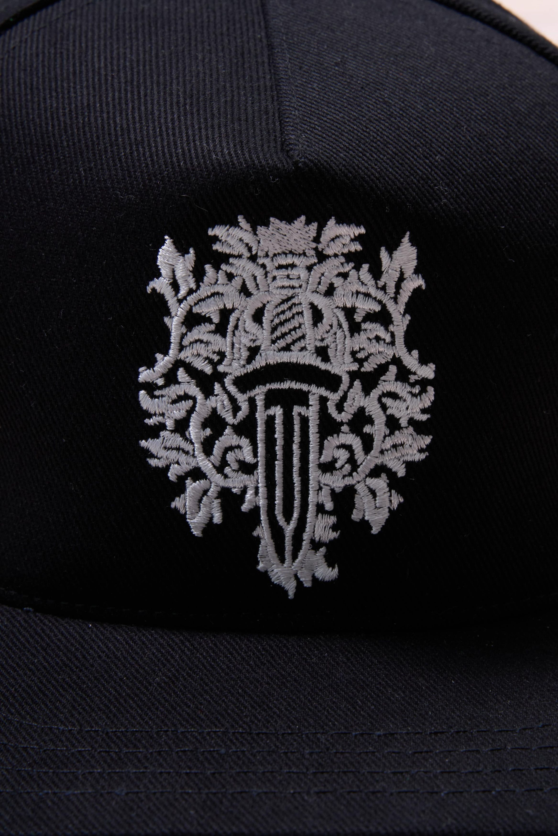 Chrome Hearts Dagger Denim Baseball Hat Black/White