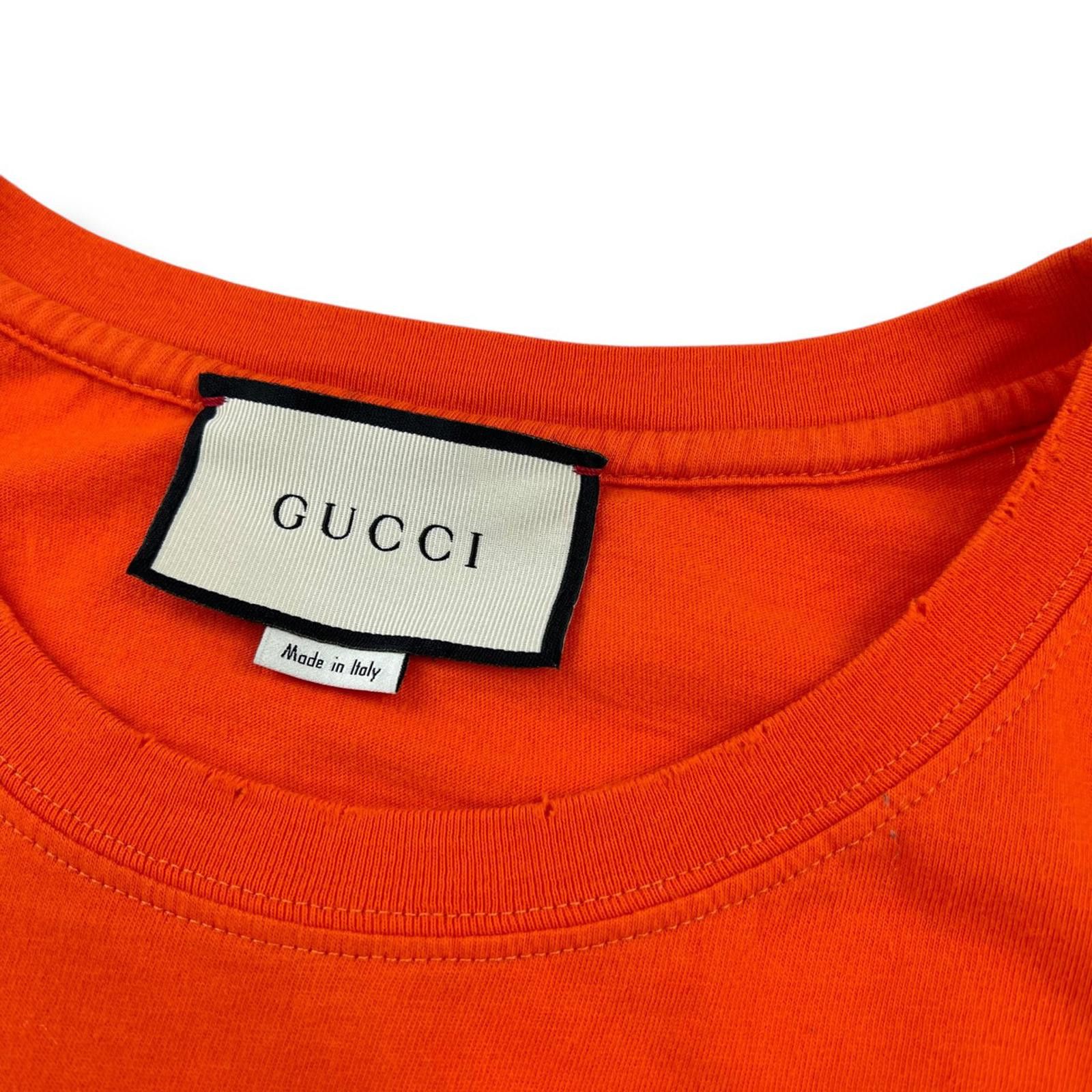 Gucci Gucci Printed Logo Orange T Shirt Size US M / EU 48-50 / 2 - 3 Thumbnail