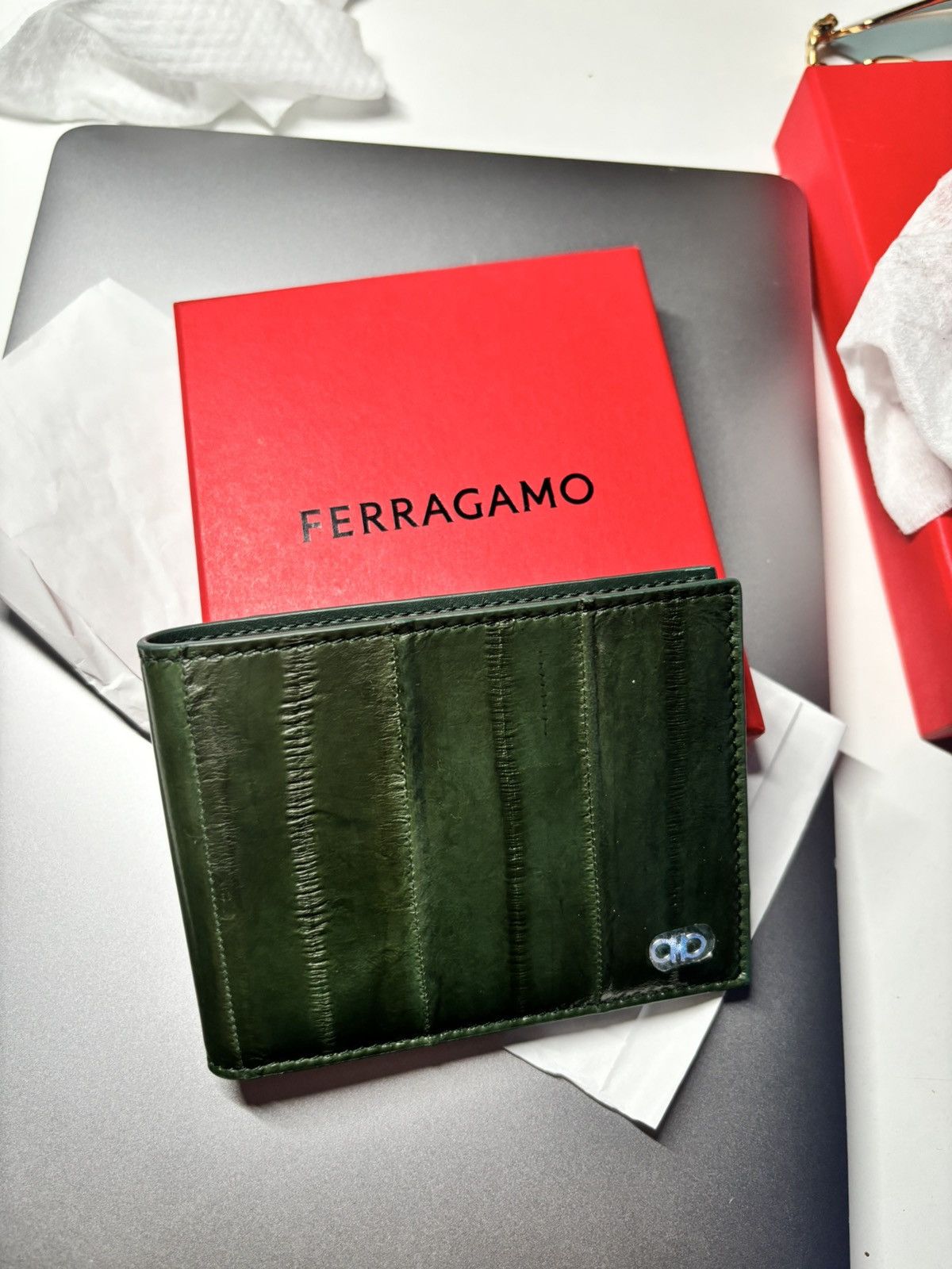 Salvatore Ferragamo Eel green ferragamo wallet Size ONE SIZE - 3 Thumbnail