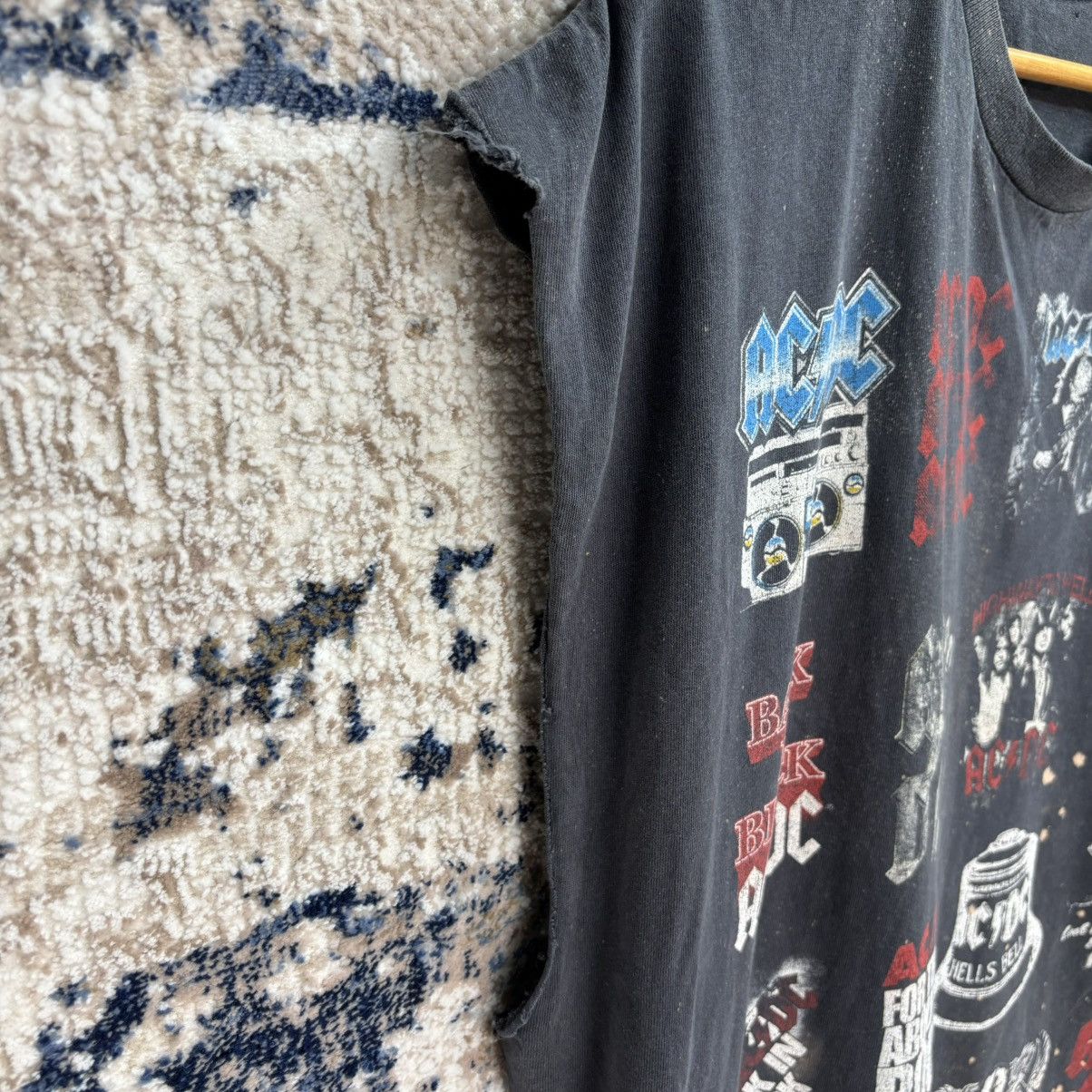 AC/DC × Band Tees × Vintage Vintage AC/DC Band Overprint All Logo Album Sleeveless Tee Size US XL / EU 56 / 4 - 5 Thumbnail
