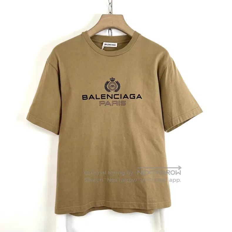 Balenciaga Balenciaga Brown Crown Wheat Short Sleeve Size US XS / EU 42 / 0 - 1 Thumbnail