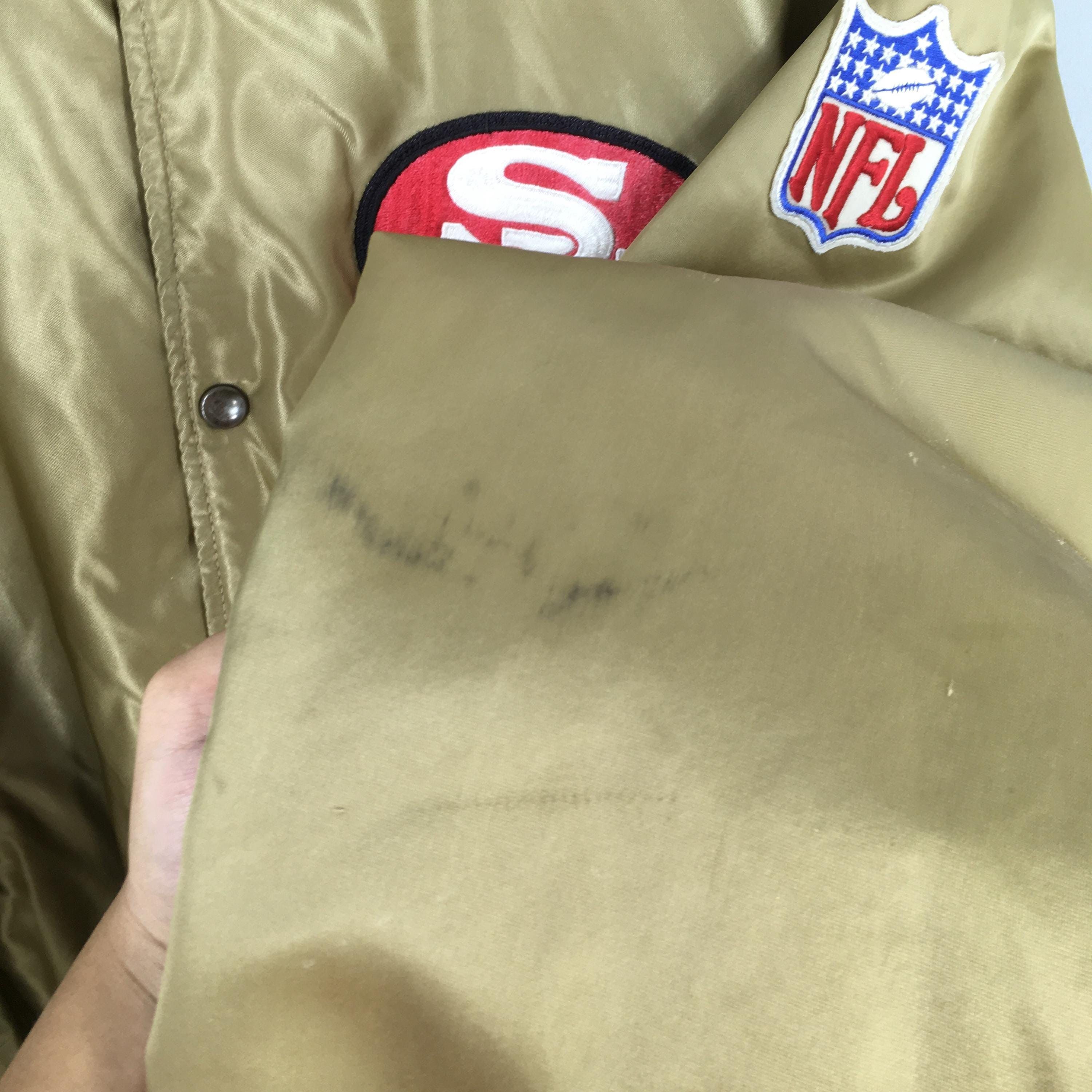 NFL Vintage San Francisco 49ers NFL Gold Satin Jacket XLarge Size US XL / EU 56 / 4 - 6 Thumbnail
