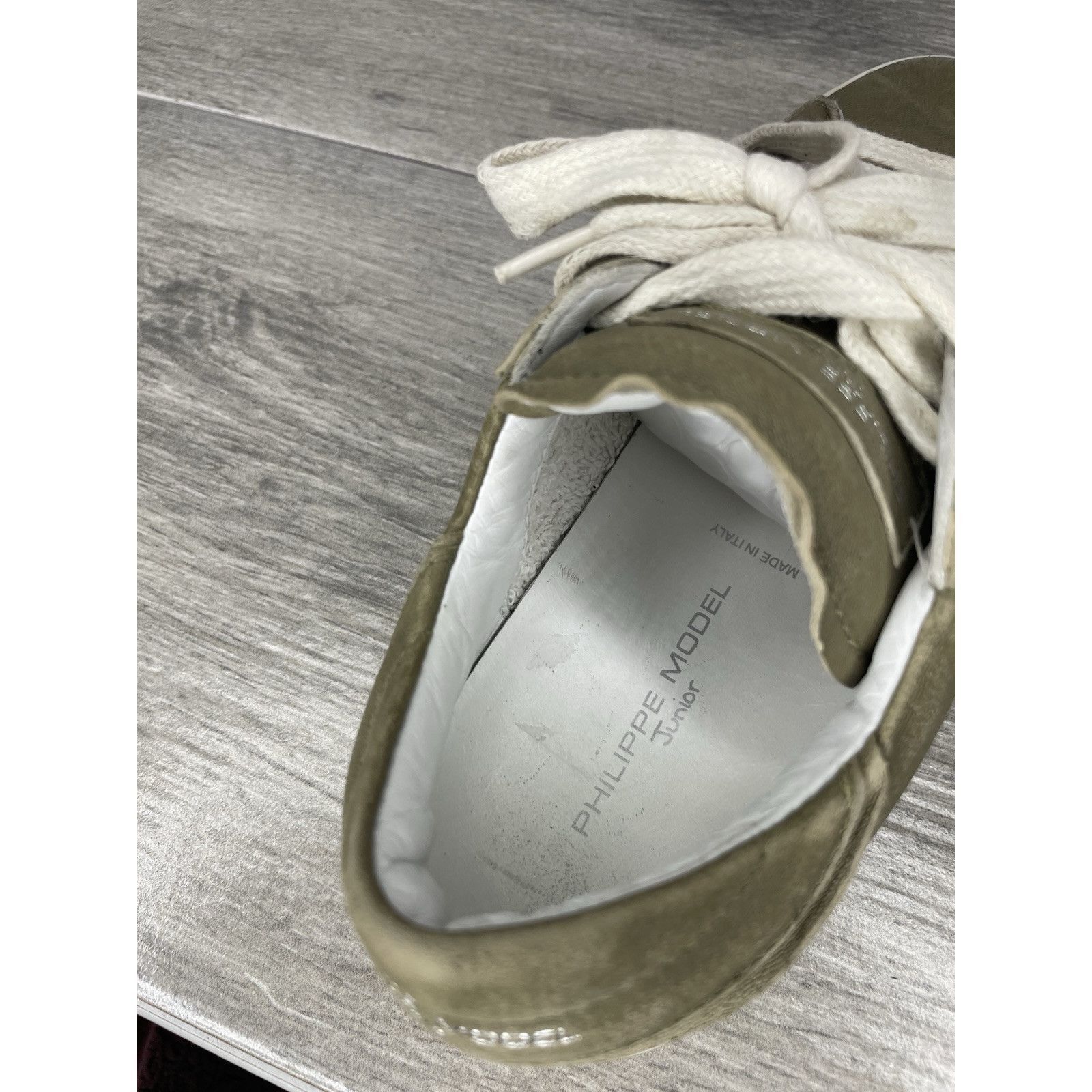 Philippe Model Philippe Model Paris Olive Green Leather Casual Sneakers Jun Size US 12 / IT 42 - 8 Thumbnail