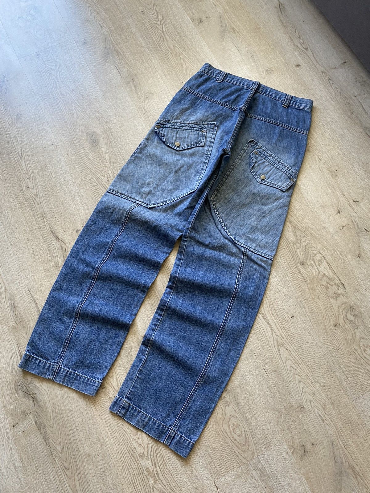 Hysteric Glamour × If Six Was Nine × Vintage Vintage Cargo Jeans Distressed Faded Baggy Japanese hype Y2K Size US 31 - 7 Thumbnail