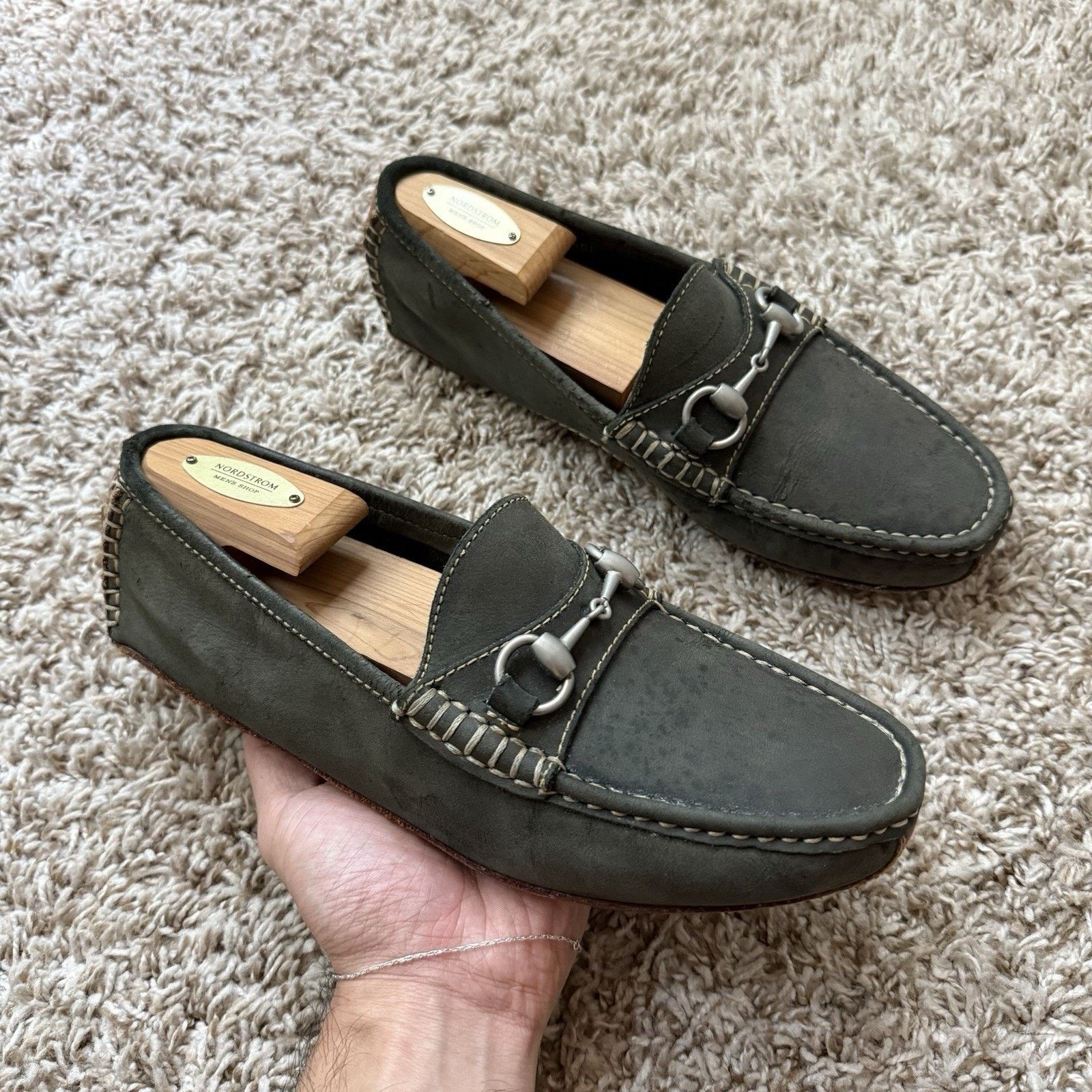Gucci Vintage Gucci Horsebit Loafers Green Leather Size 40 / USA 7 Size US 7 / EU 40 - 5 Thumbnail