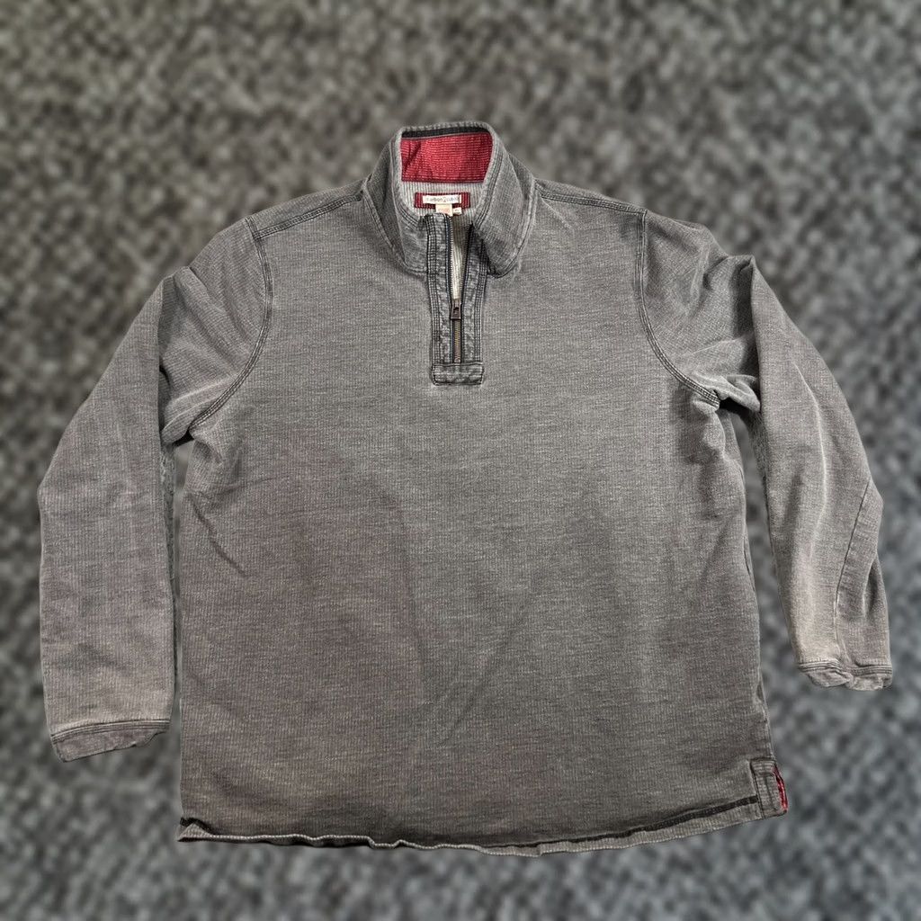 Carbon2Cobalt Carbon 2 Cobalt Mens Sweatshirt Pullover Gray Washed Weathered Quarter Zip XL Size US XL / EU 56 / 4 - 1 Thumbnail