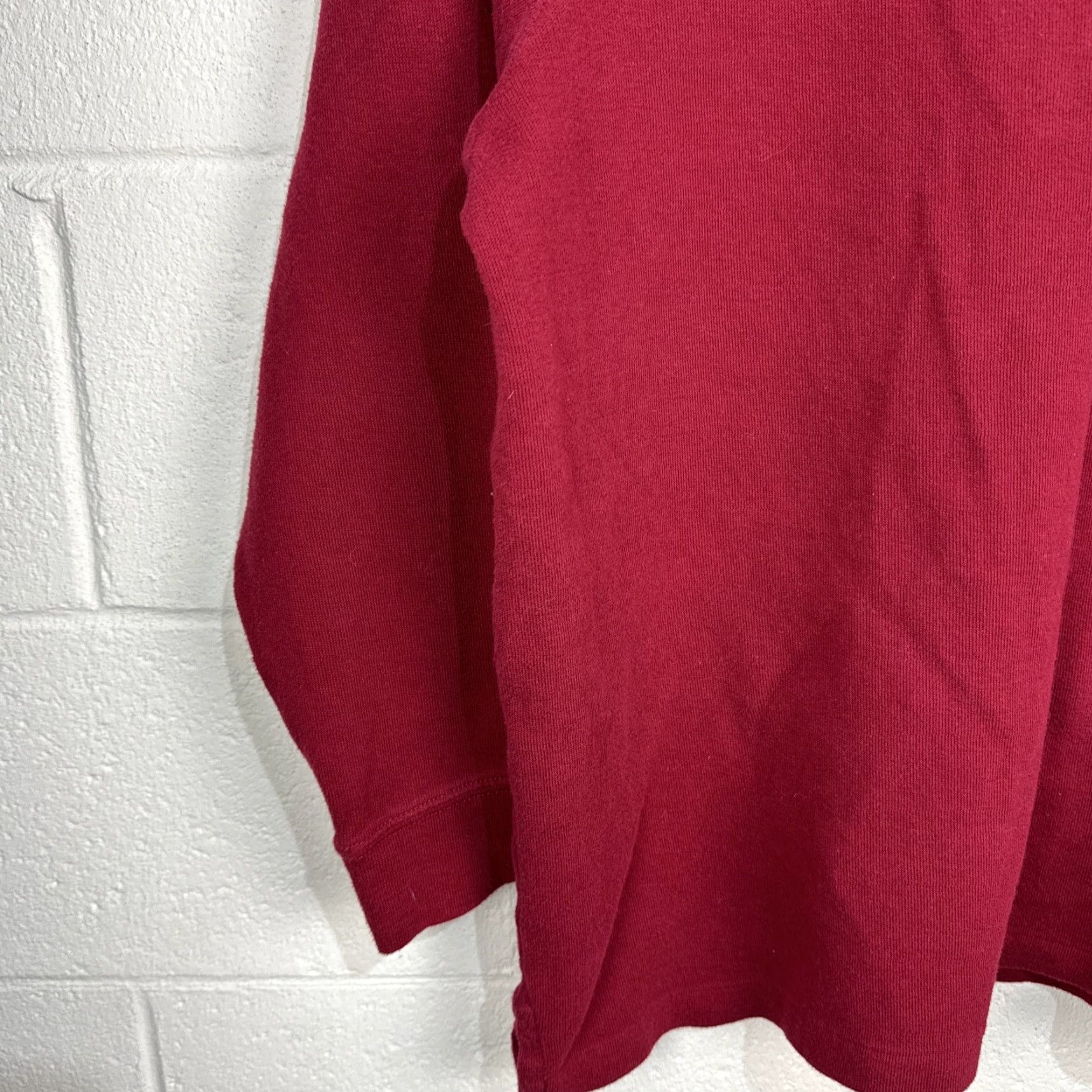 Polo Ralph Lauren Polo Ralph Lauren Sweater Mens 2XB Maroon 1/4 Zip Mock Neck Estate Rib Pony Logo Pullover Knit Size US XXL / EU 58 / 5 - 7 Thumbnail