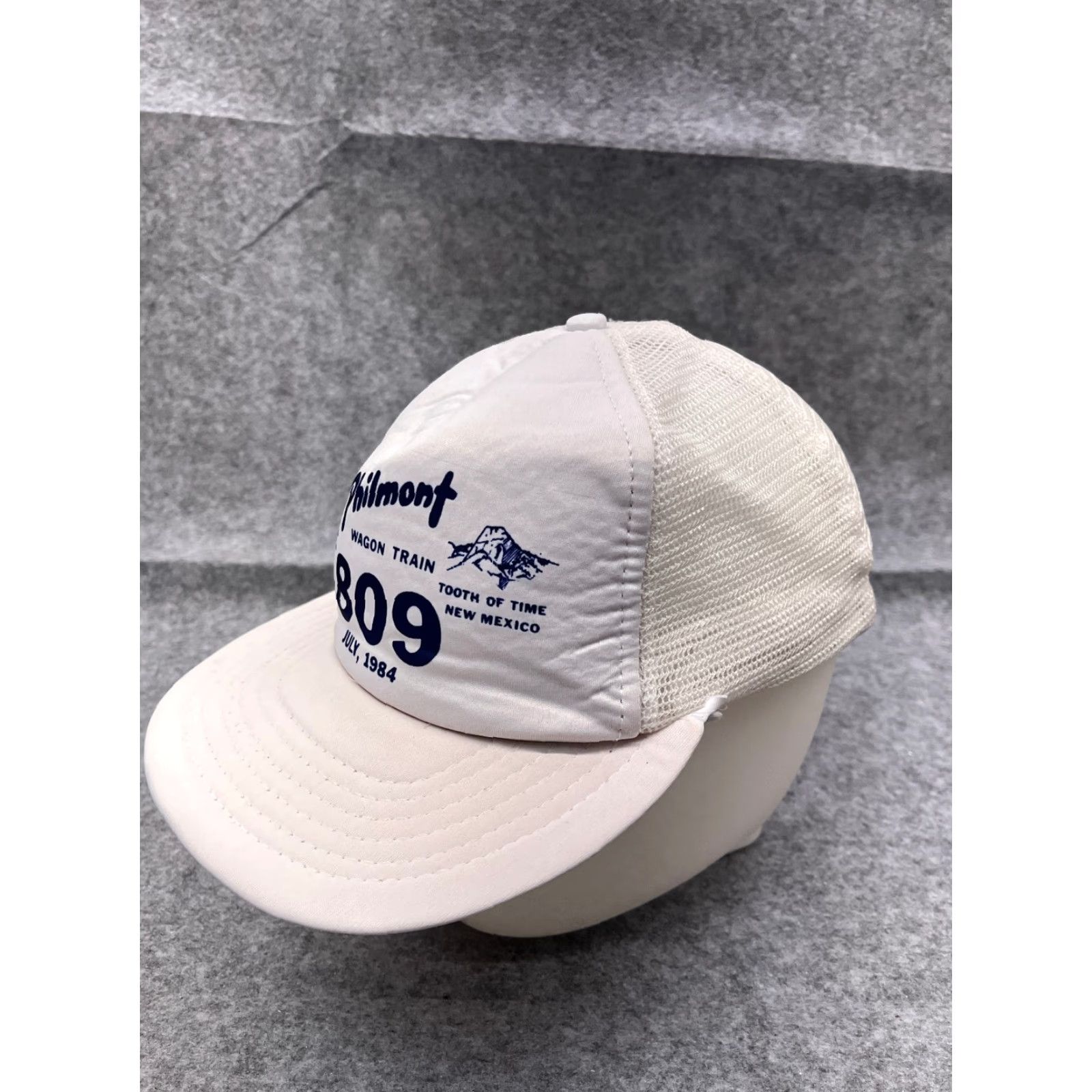 Vintage VINTAGE Philmont Wagon Train 809 Hat Cap Snap Back Adult One Size White Poly Trucker Size ONE SIZE - 4 Thumbnail