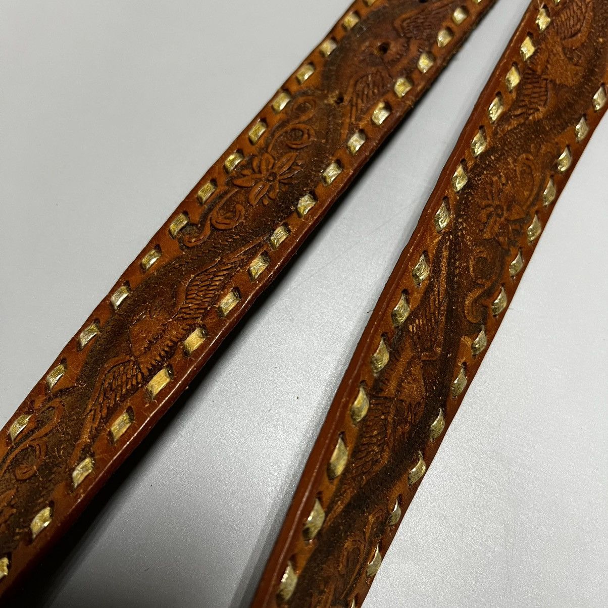 Cowboy Equipment × Japanese Brand × Vintage Leather belt vintage y2k cowboy buckle Size ONE SIZE - 17 Thumbnail